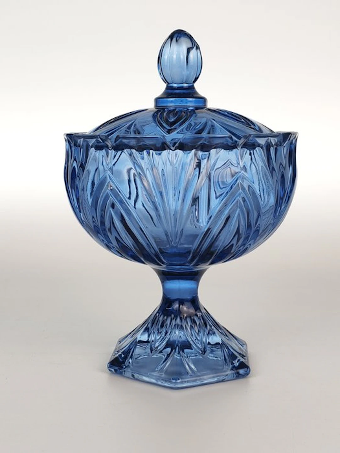 Secoloventesimo - Biscuit box - Acanthus - Glass, Enamel - Blue high candybox