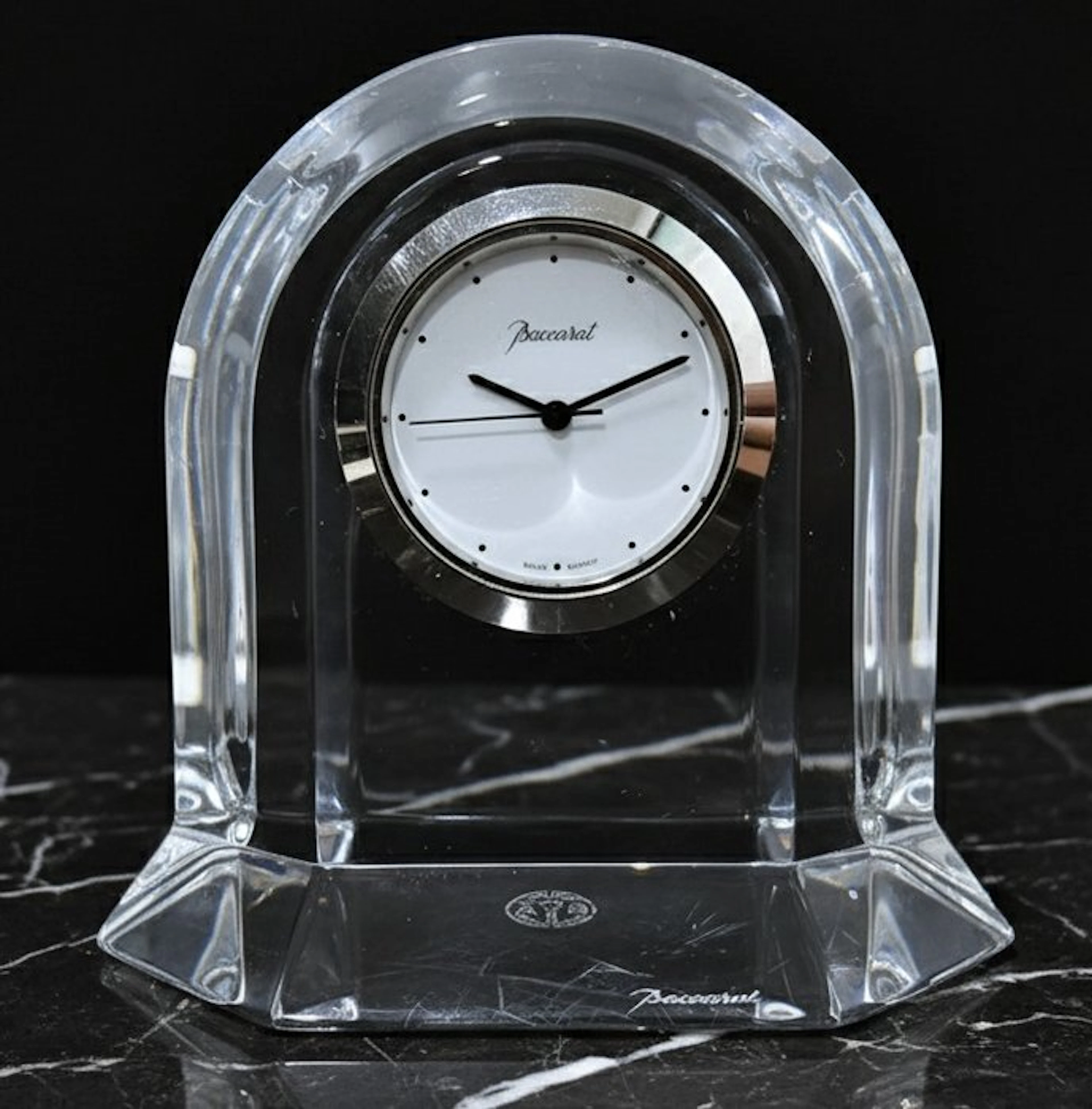 Table/desk clock - Baccarat - Crystal - 1970-1980, 1980-1990