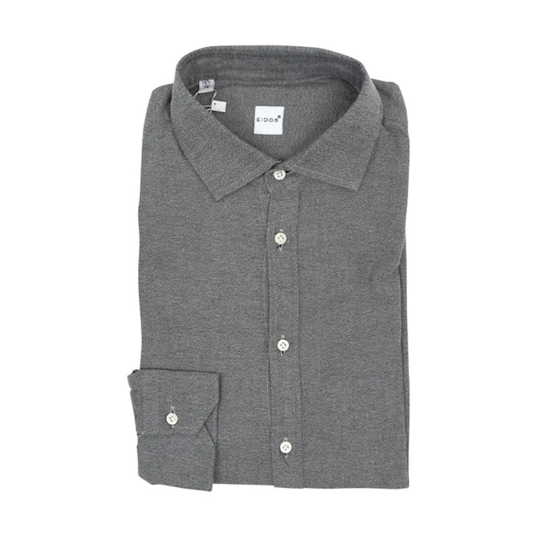 EIDOS by ISAIA NAPOLI - Size 15.5/39 - textured Gray...