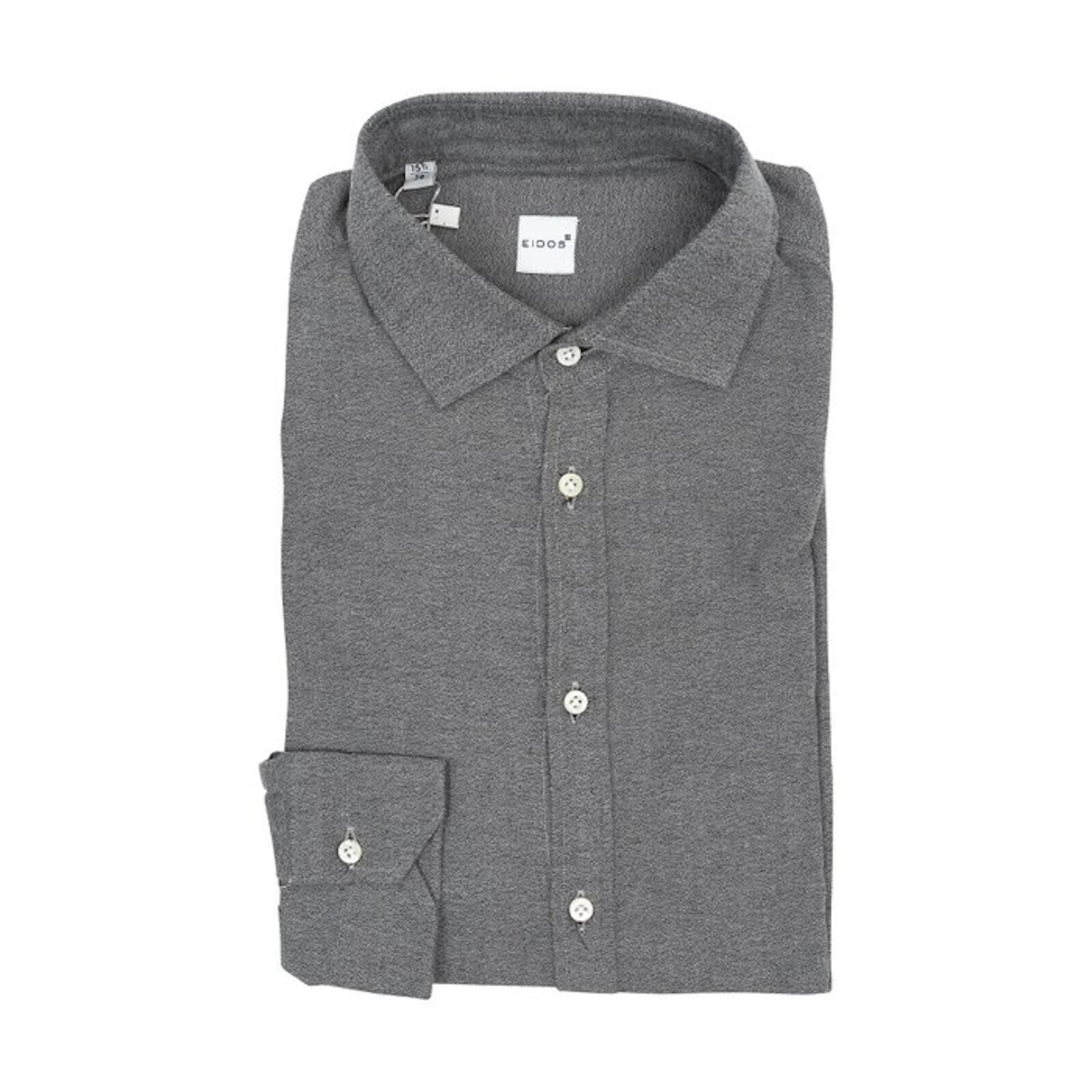 EIDOS by ISAIA NAPOLI - Size 15.5/39 - textured Gray...