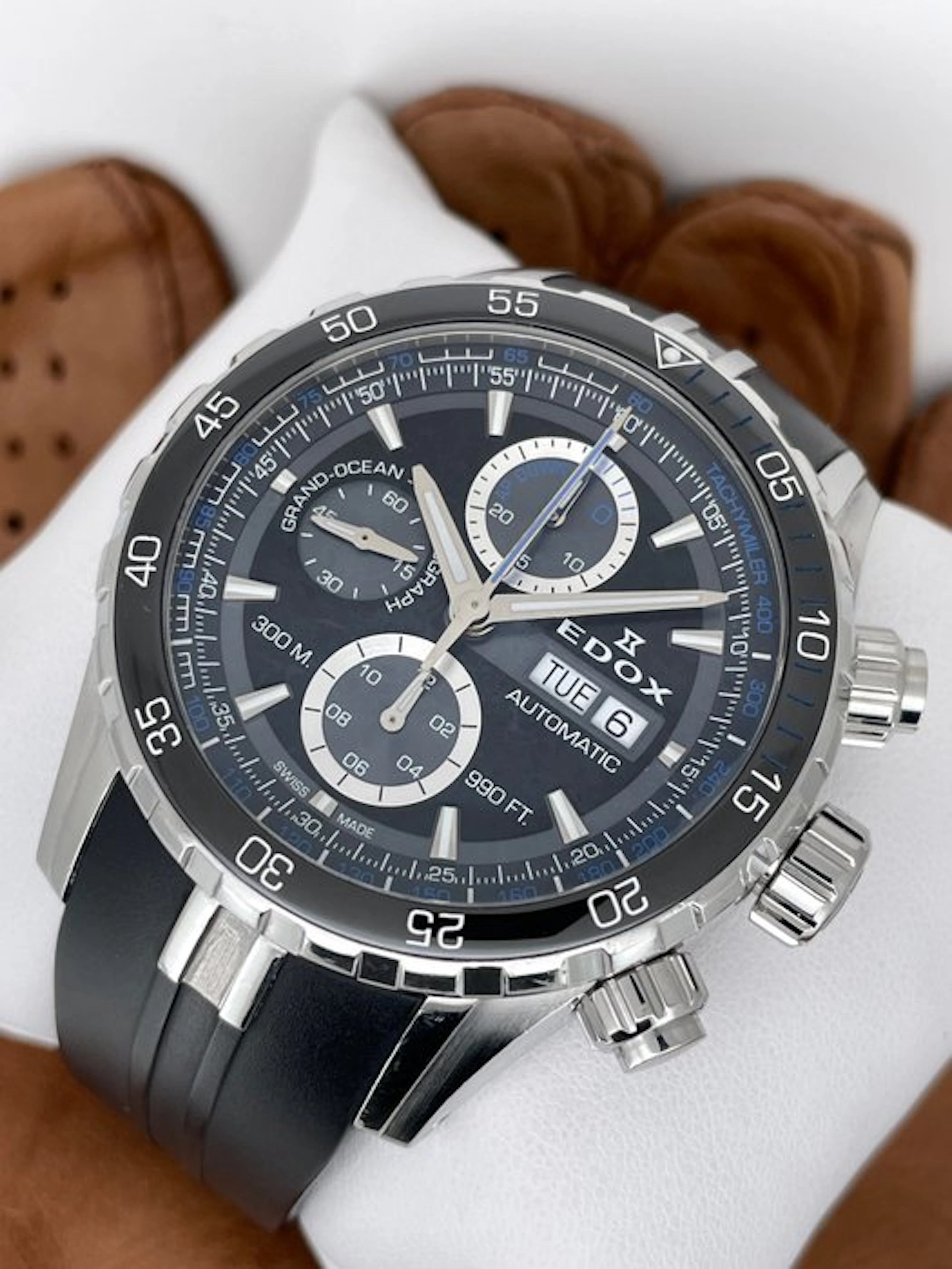Edox - Grand Ocean Chronograph Automatic - 01123-3BUCA-NBUN - Men - 2010-2020
