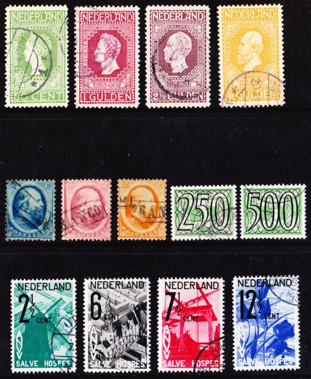 Netherlands 1864/1940 - Better classical selection - NVPH 4/6, 98/100 + meer