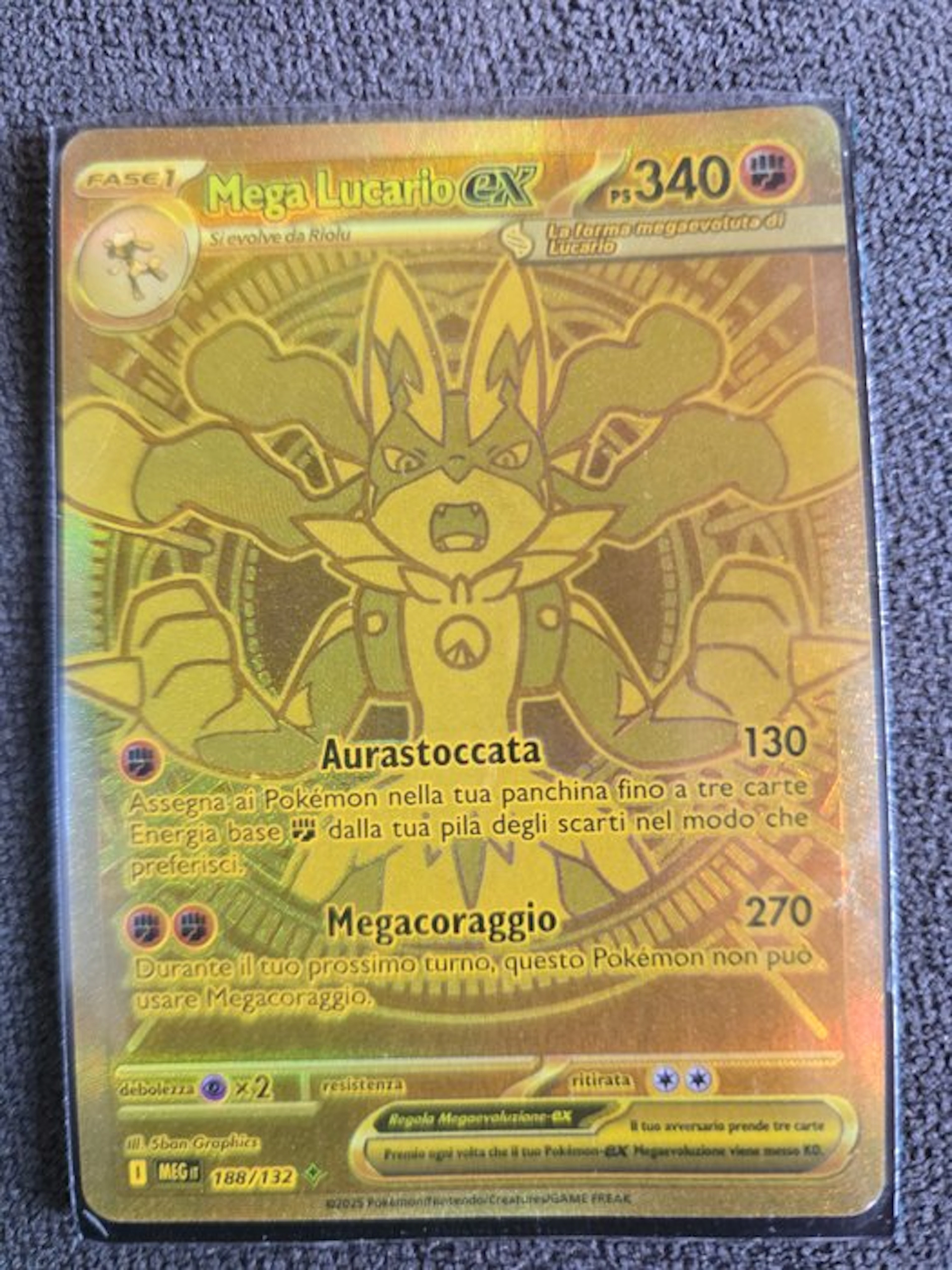 Pokémon - 1 Card - Mega Lucario 188/132 Secret rare