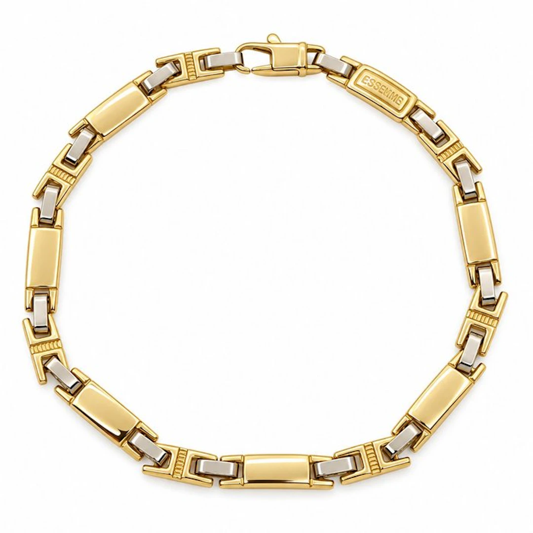 Bracelet - 18 kt. Yellow gold, White gold - Handmade - ESSEMME