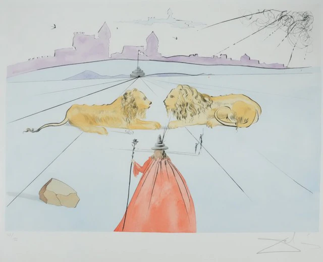 Salvador Dali (1904-1989) - Les douze tribus d'Israël : Deux lions (Juda)