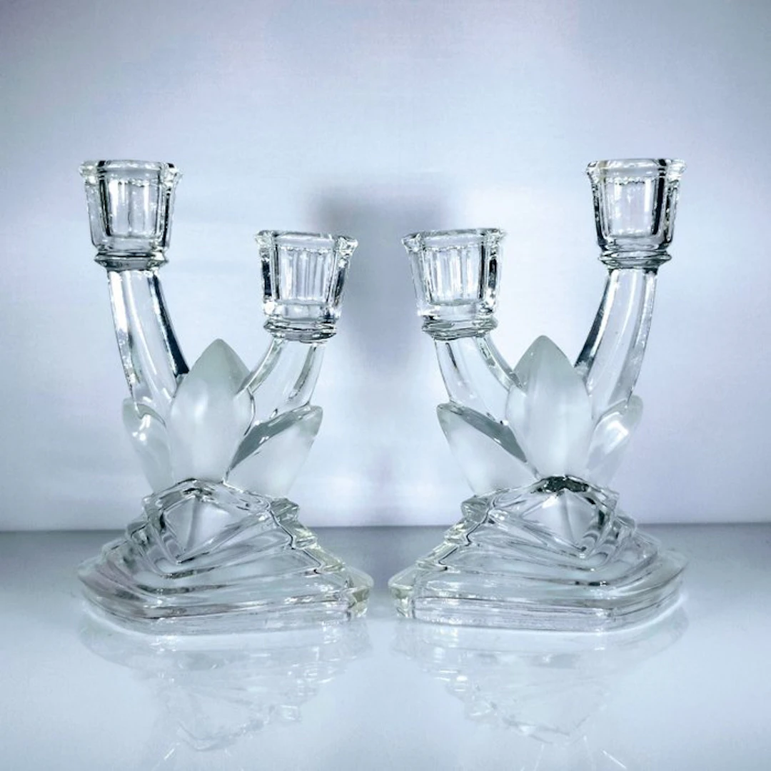 Brockwitz - Friederich Scheiner - Candleholder No. 8077 (2) - Glass