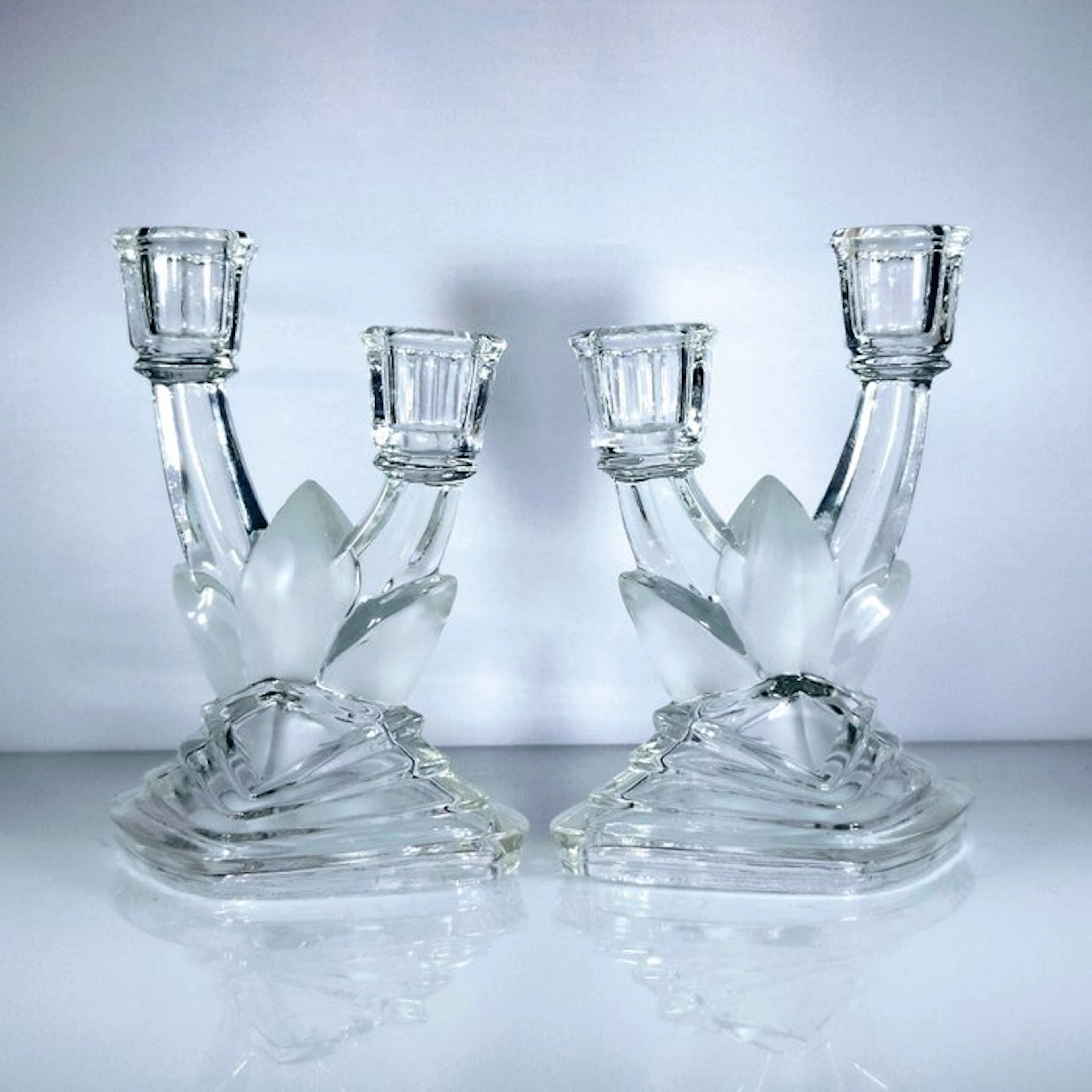 Brockwitz - Friederich Scheiner - Candleholder No. 8077 (2) - Glass