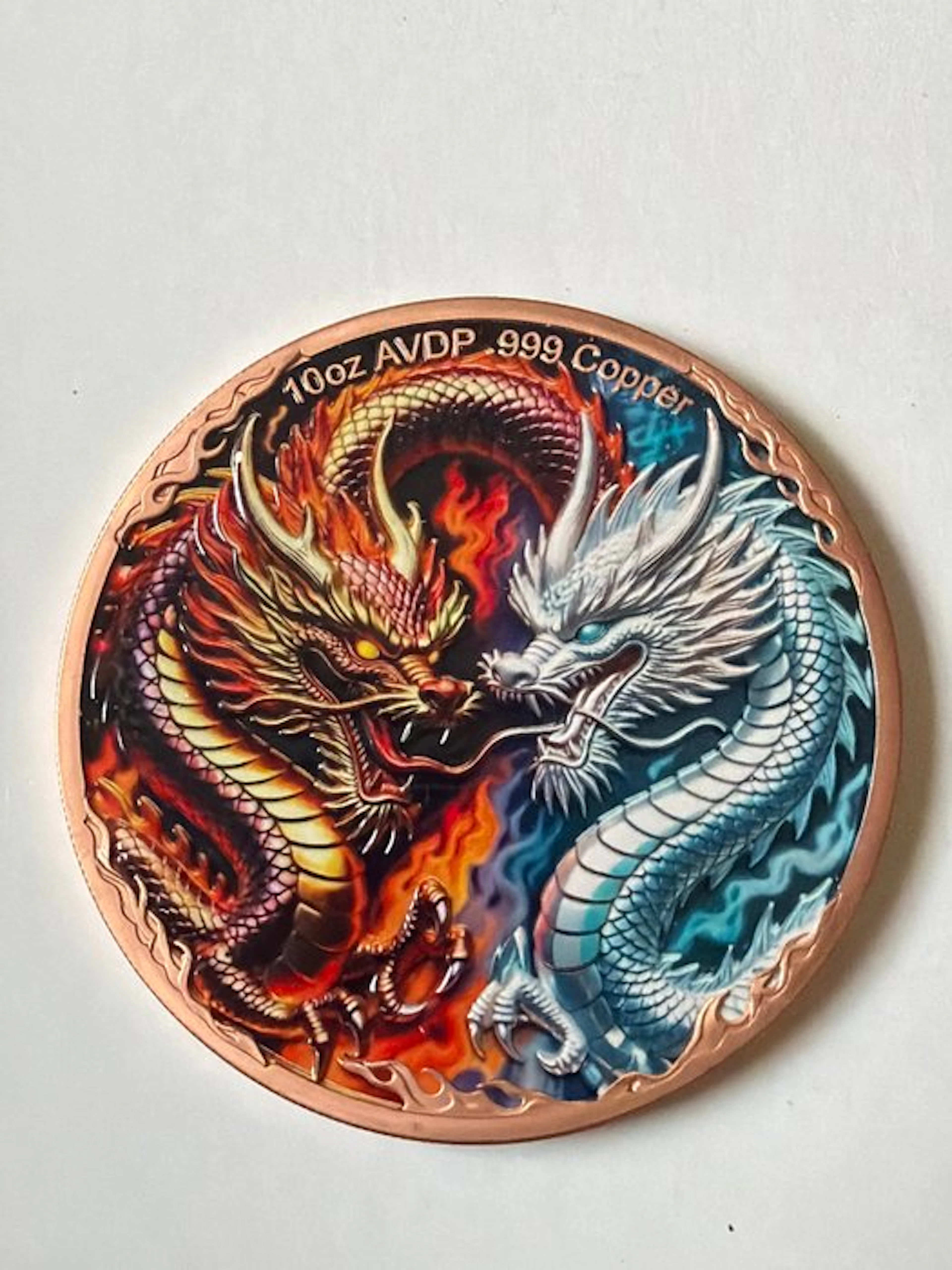 World. Medal Kupfermersille - Dragon Fire and Ice - 10...