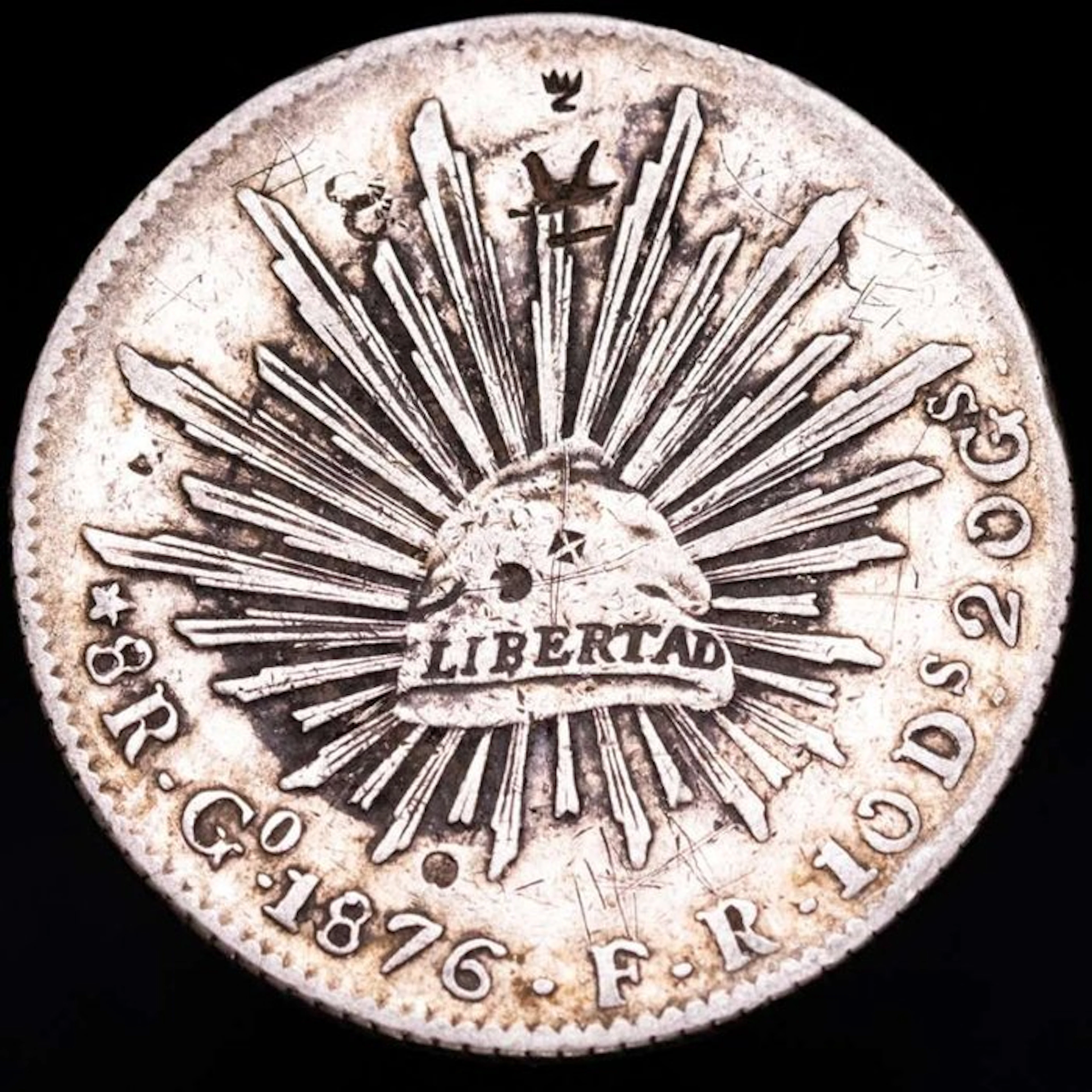 Mexico. 8 Reales 1875 Guanajuato FR