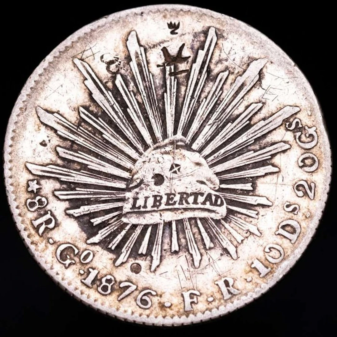 Mexico. 8 Reales 1875 Guanajuato FR