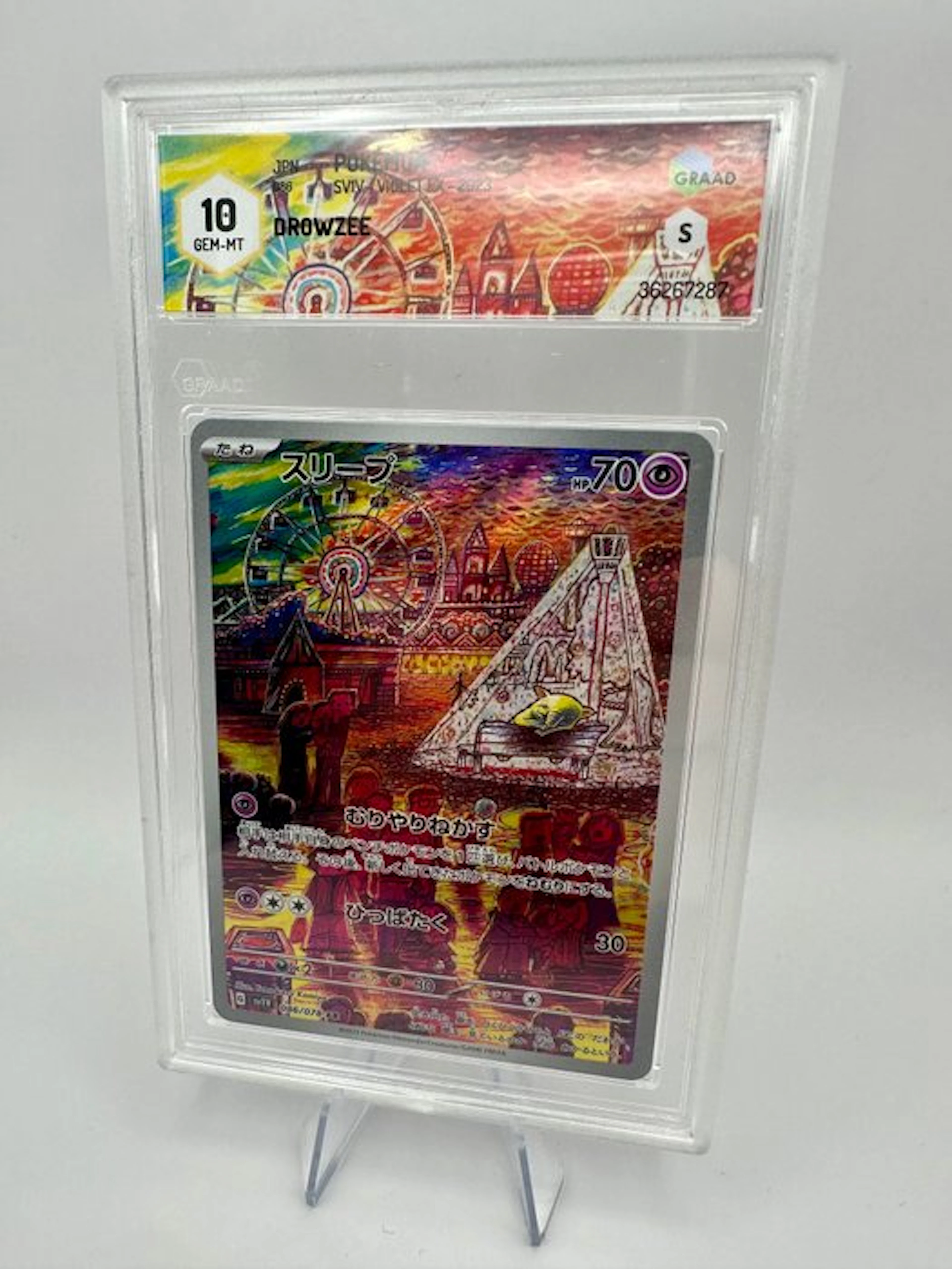 Pokémon - 1 Graded card - Drowzee 086/078 Full art, Foil, Secret rare