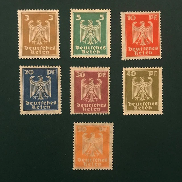 German Empire 1924 - State Eagle - MNH - Michel 355/361