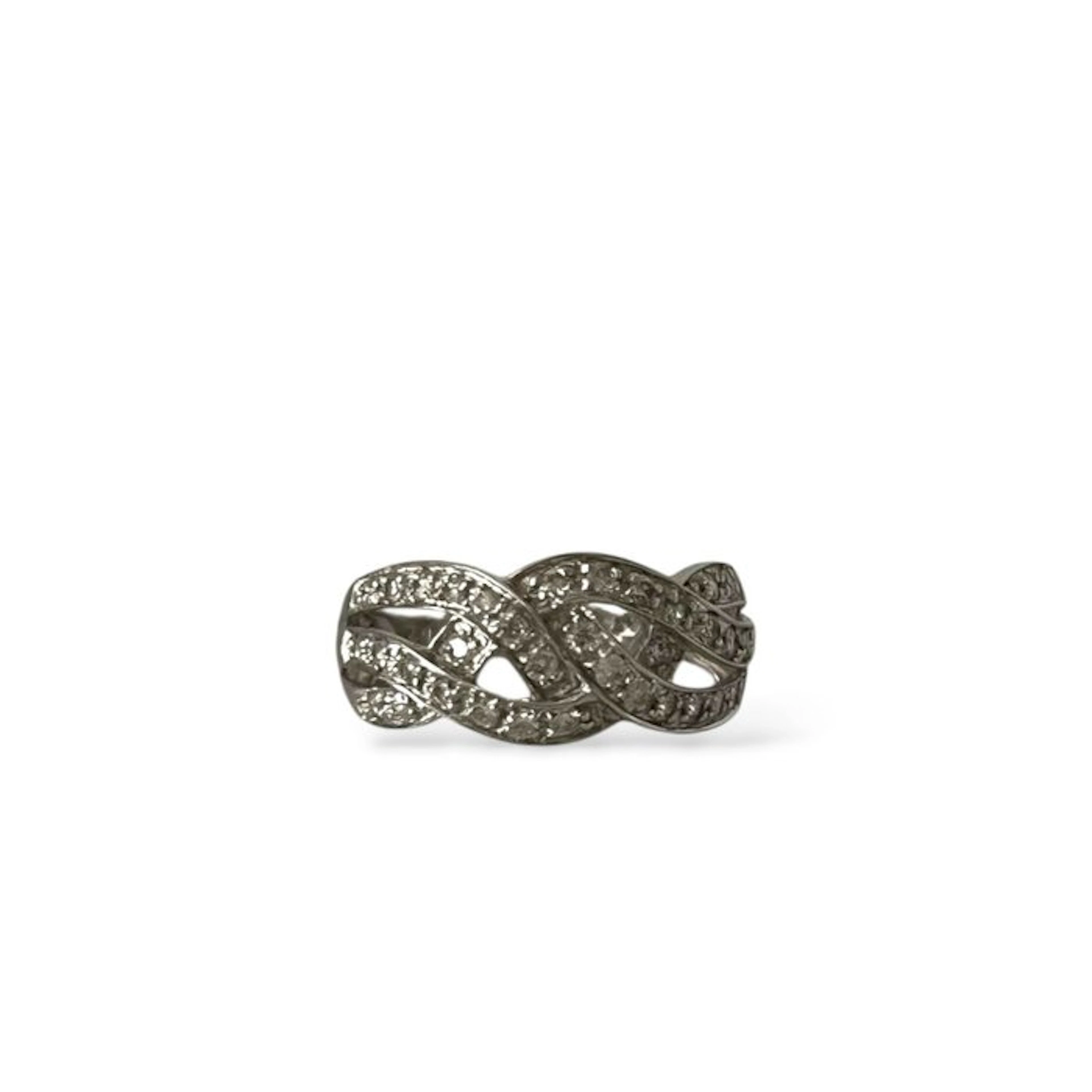 Ring - 18 kt. White gold - 0.35ct. tw. Diamond (Natural)