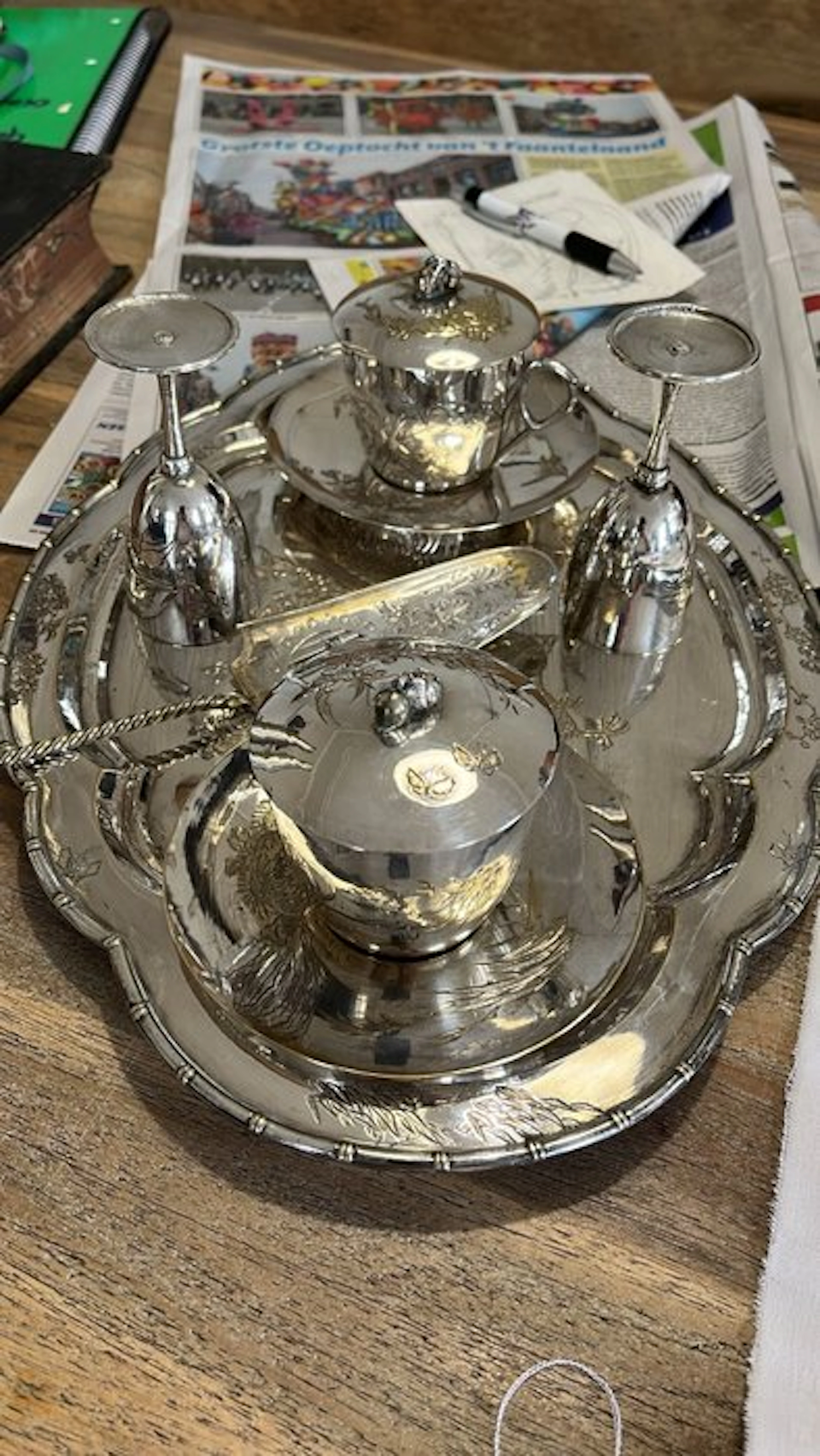 The services - Silver - hey silver-plated Chinese set