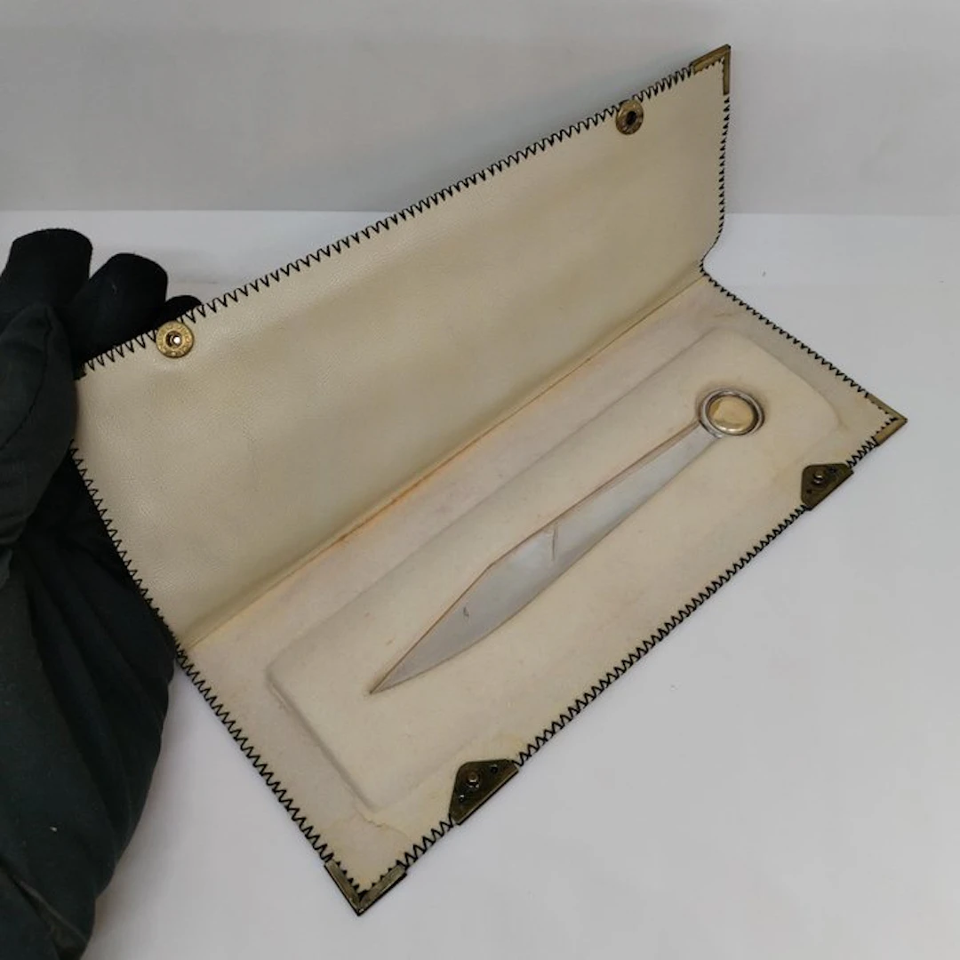 Paper knife - .925 silver, .750 (18 kt) gold