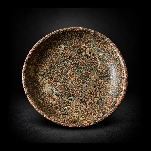 Ancient Roman Glass Extremely Rare Roman Glass Bowl with...