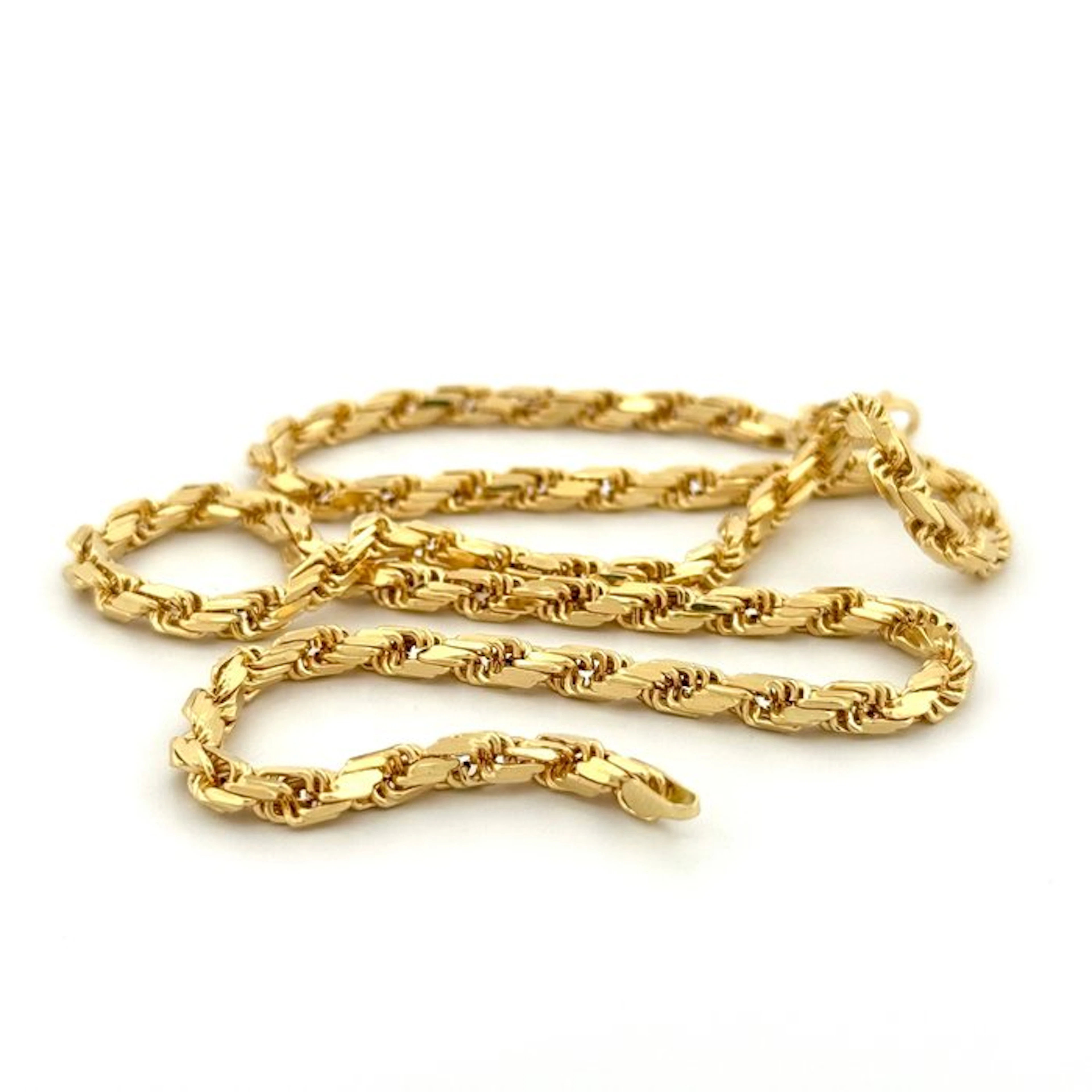 Necklace - 18 kt. Yellow gold - Diamond rope - 60 cm