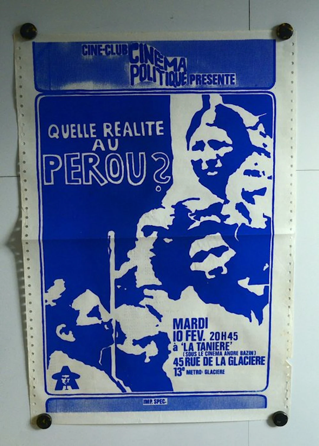 Aucun - Affiche Militante Originale 1974 - Cinéma...