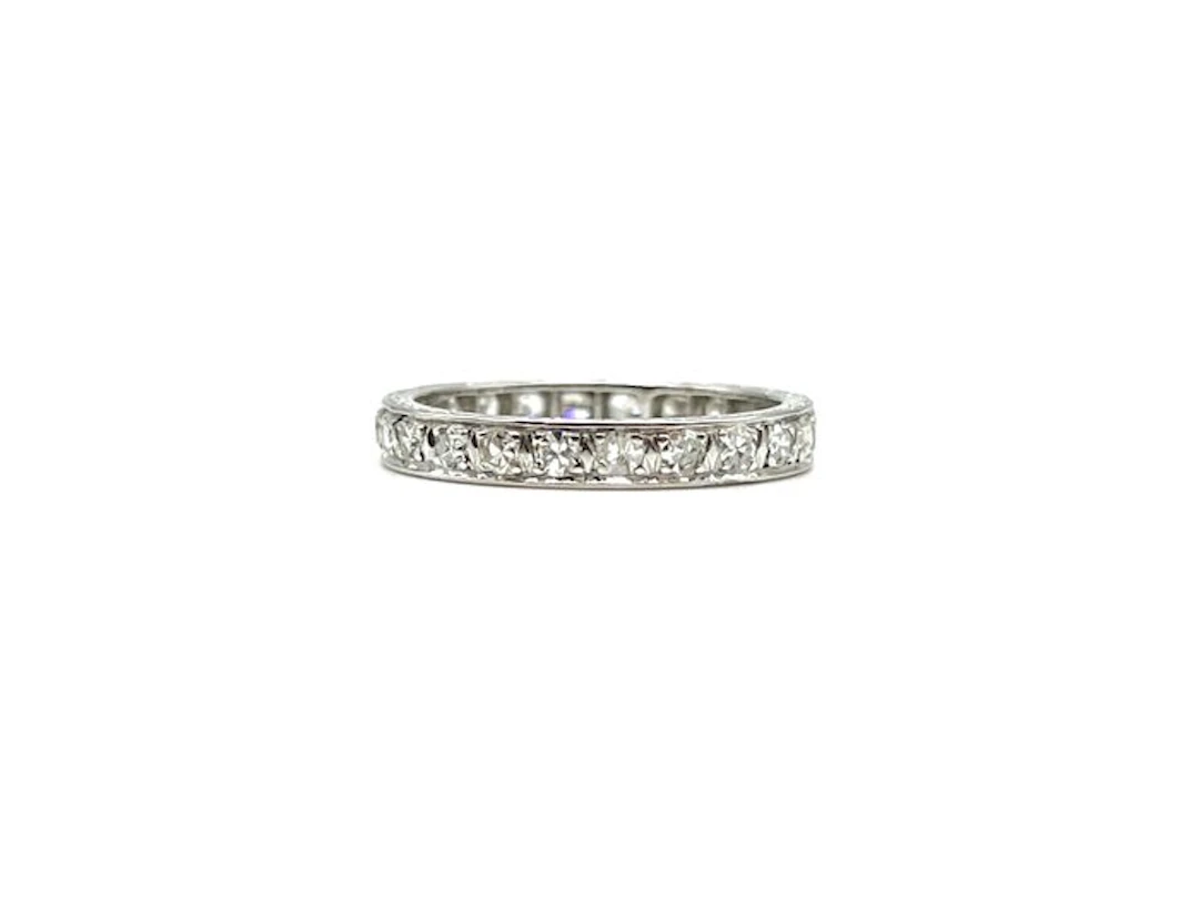 No reserve price - Ring Platinum - 0.96ct. tw. Diamond (Natural)