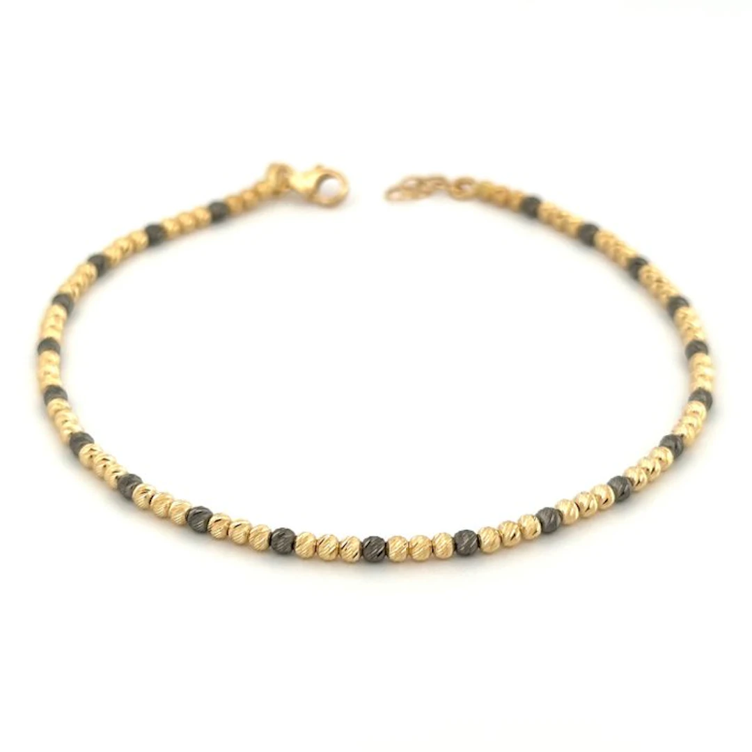 Bracelet - 18 kt. Yellow gold, Black Gold - Gold Art