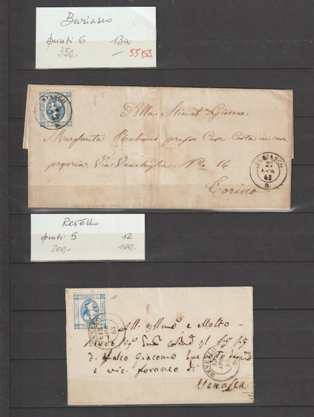 Italy Kingdom 1863 - Sassone catalog no