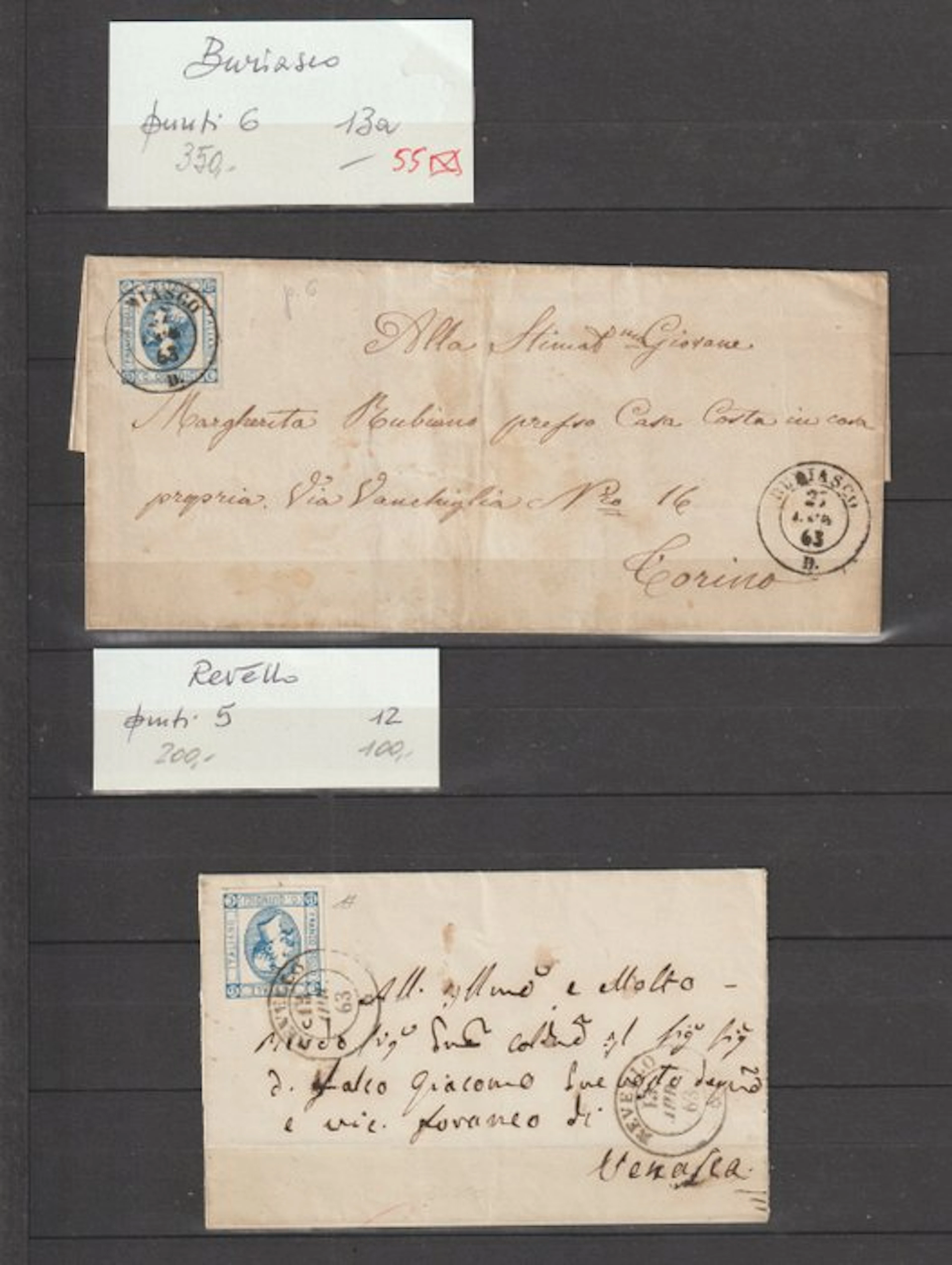 Italy Kingdom 1863 - Sassone catalog no