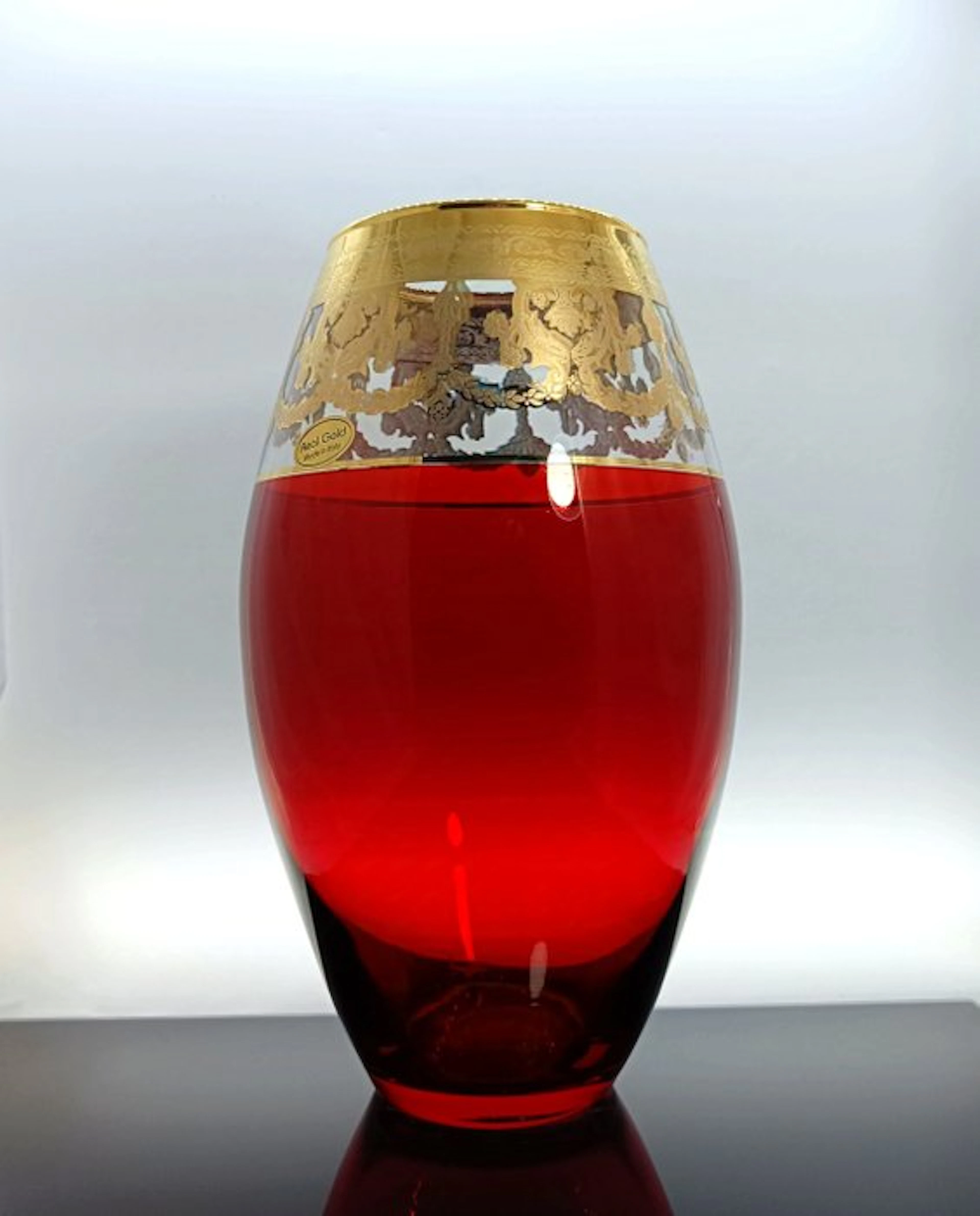 Secoloventesimo - Vase - "PRODIGY" Vase - 24kt gold - Hand-painted golden vase