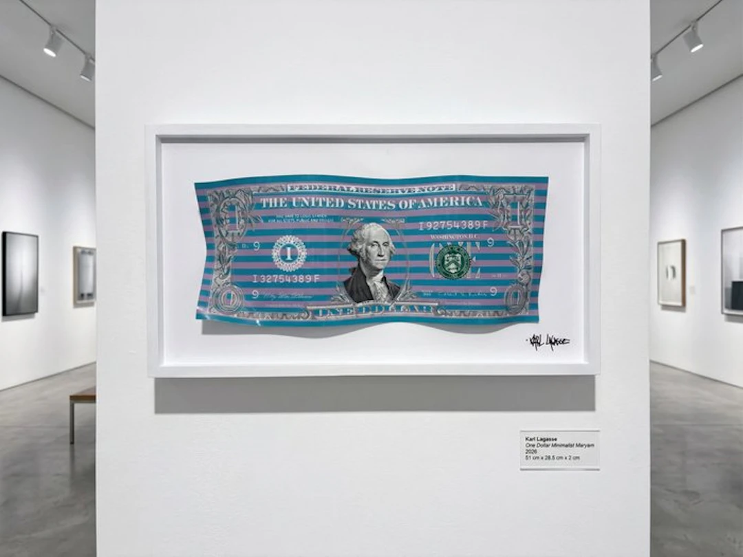 Karl Lagasse - Sculpture Alluminium et Bois *One dollar Minimalist Maryam*