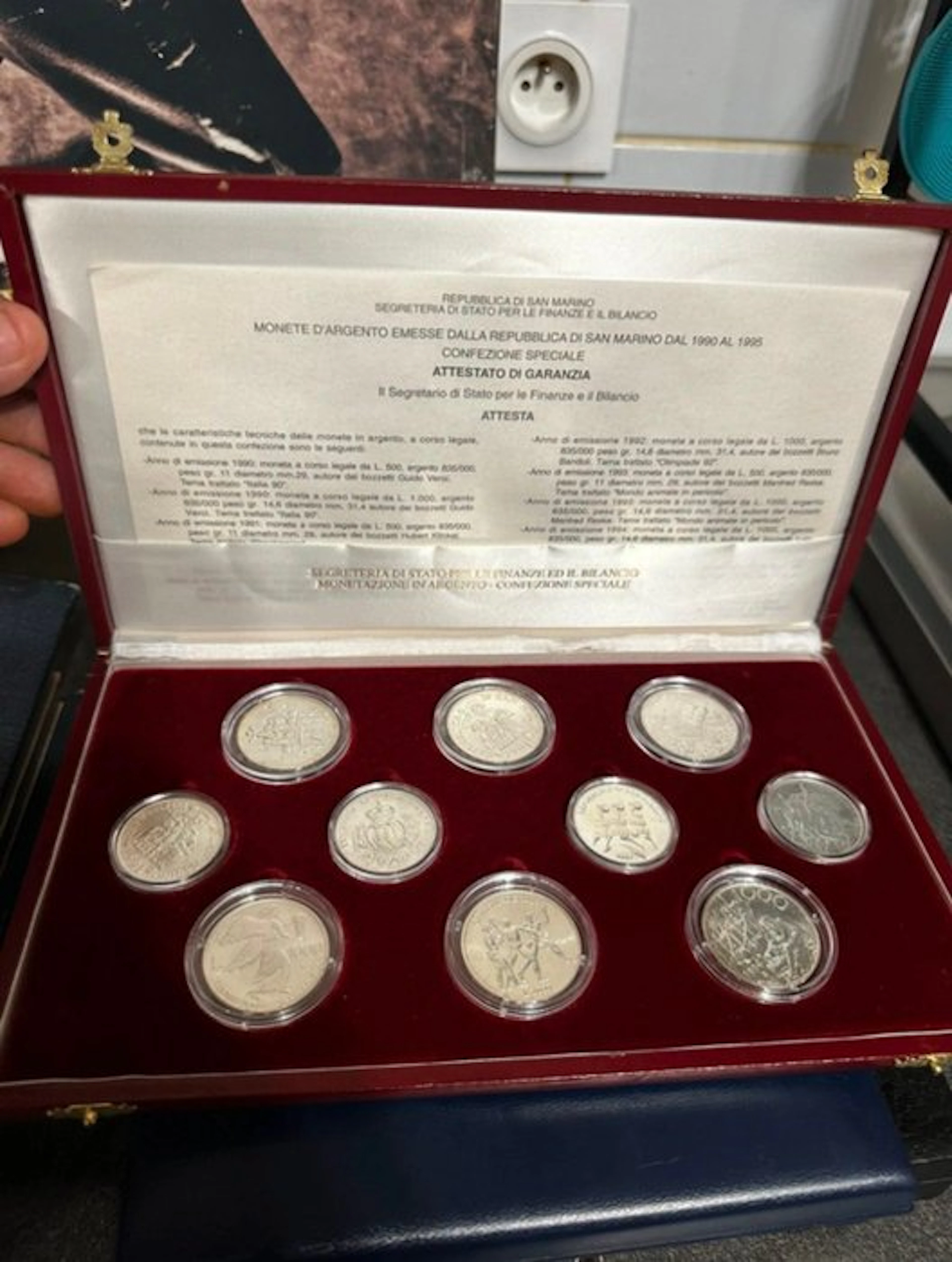 . San Marino Lotto 10 monete argento 1990-1995
