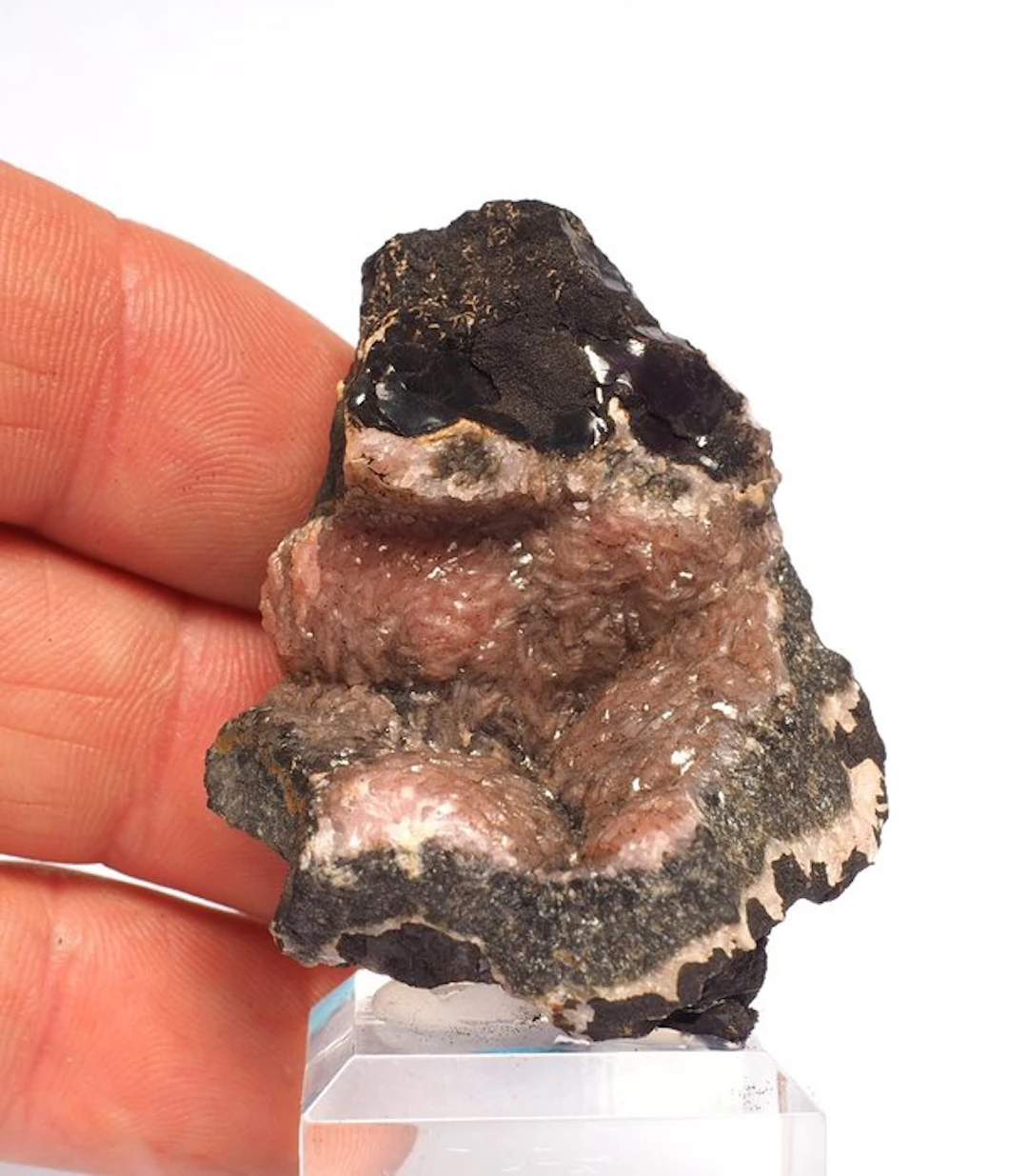 Rhodochrosite Crystals on matrix - Height: 5 cm - Width: 4 cm- 30 g
