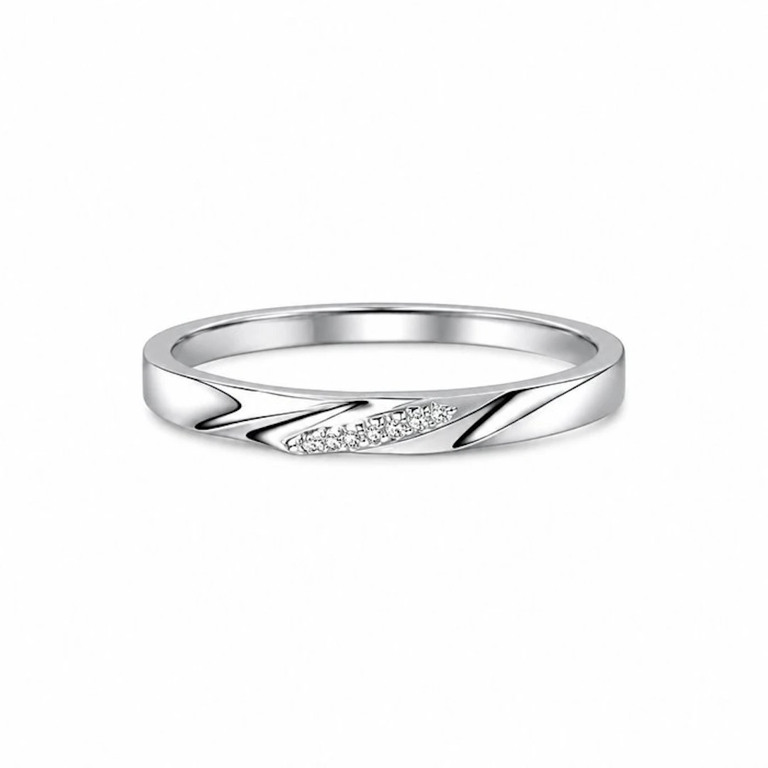 No reserve price - Ring Platinum - Diamond