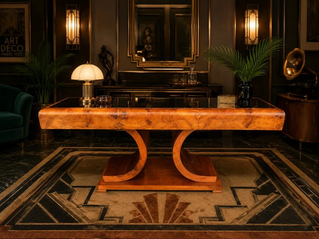 Table - Burr walnut - Art Deco