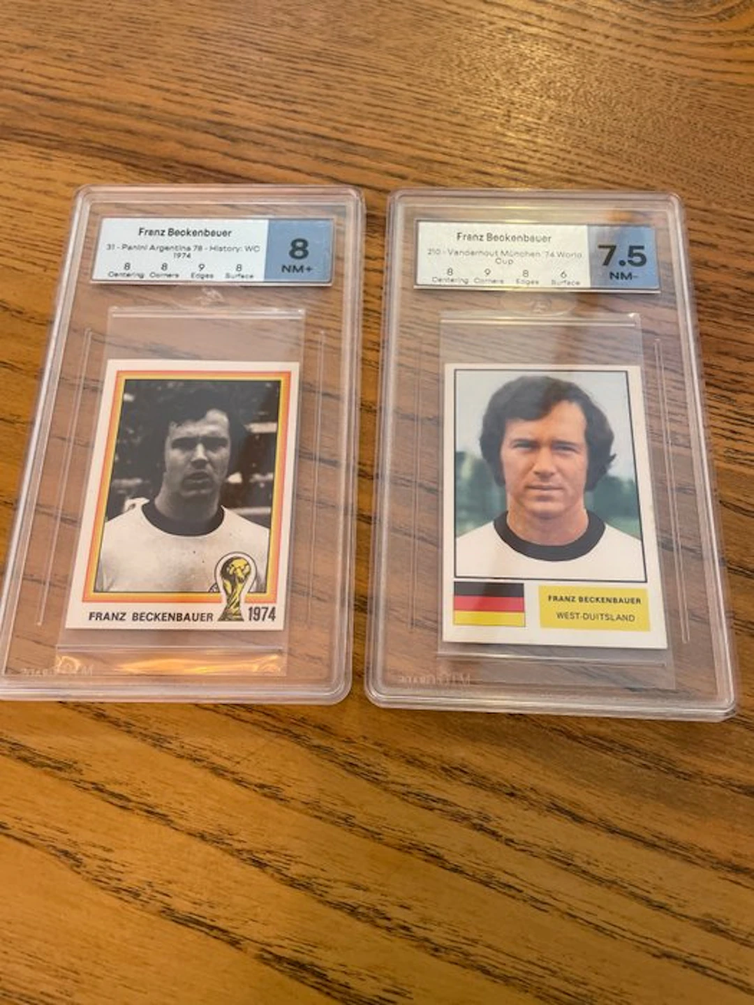 Panini franz Beckenbauer - 2 Sticker - Excellent (EX)
