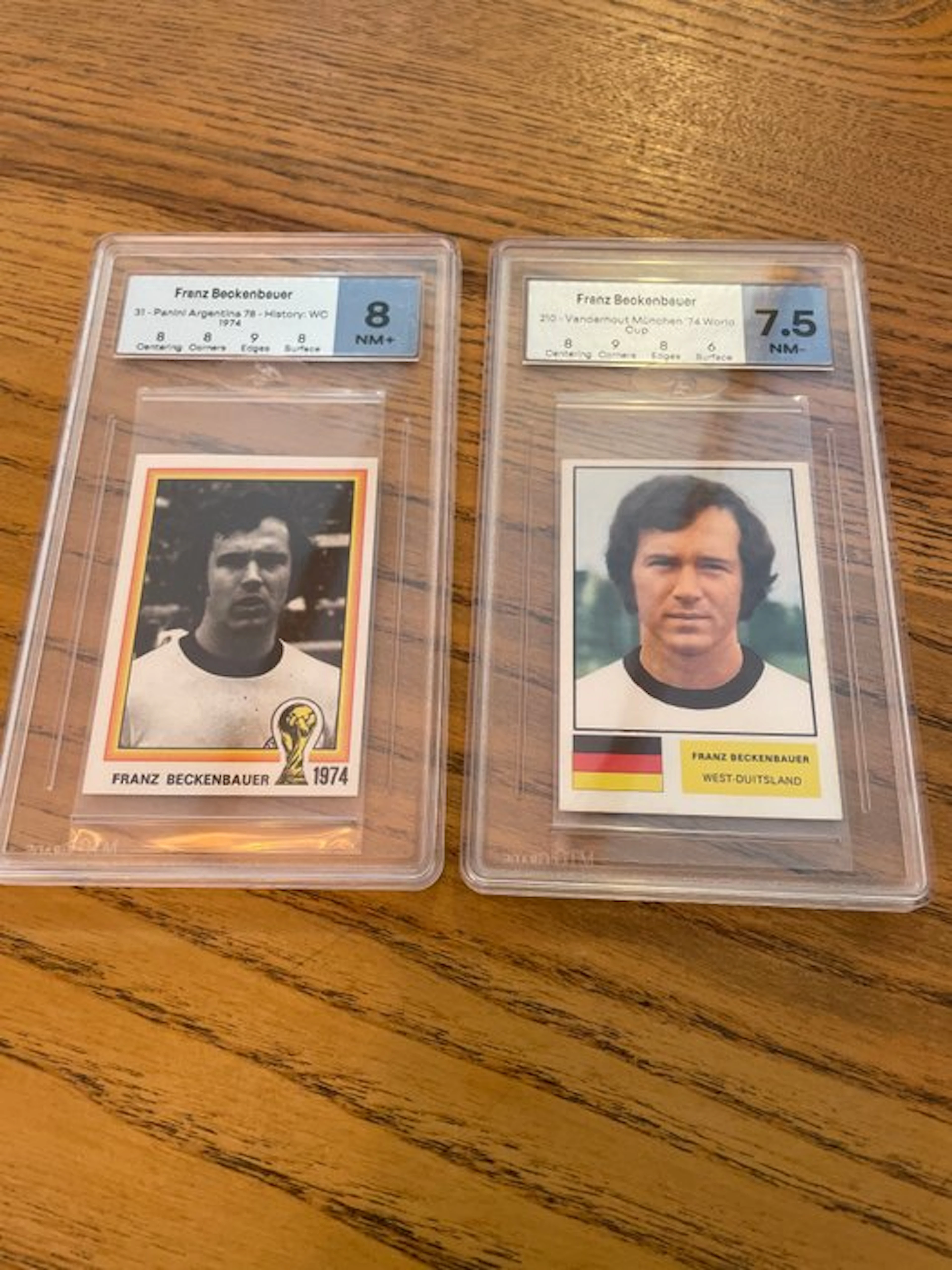 Panini franz Beckenbauer - 2 Sticker - Excellent (EX)