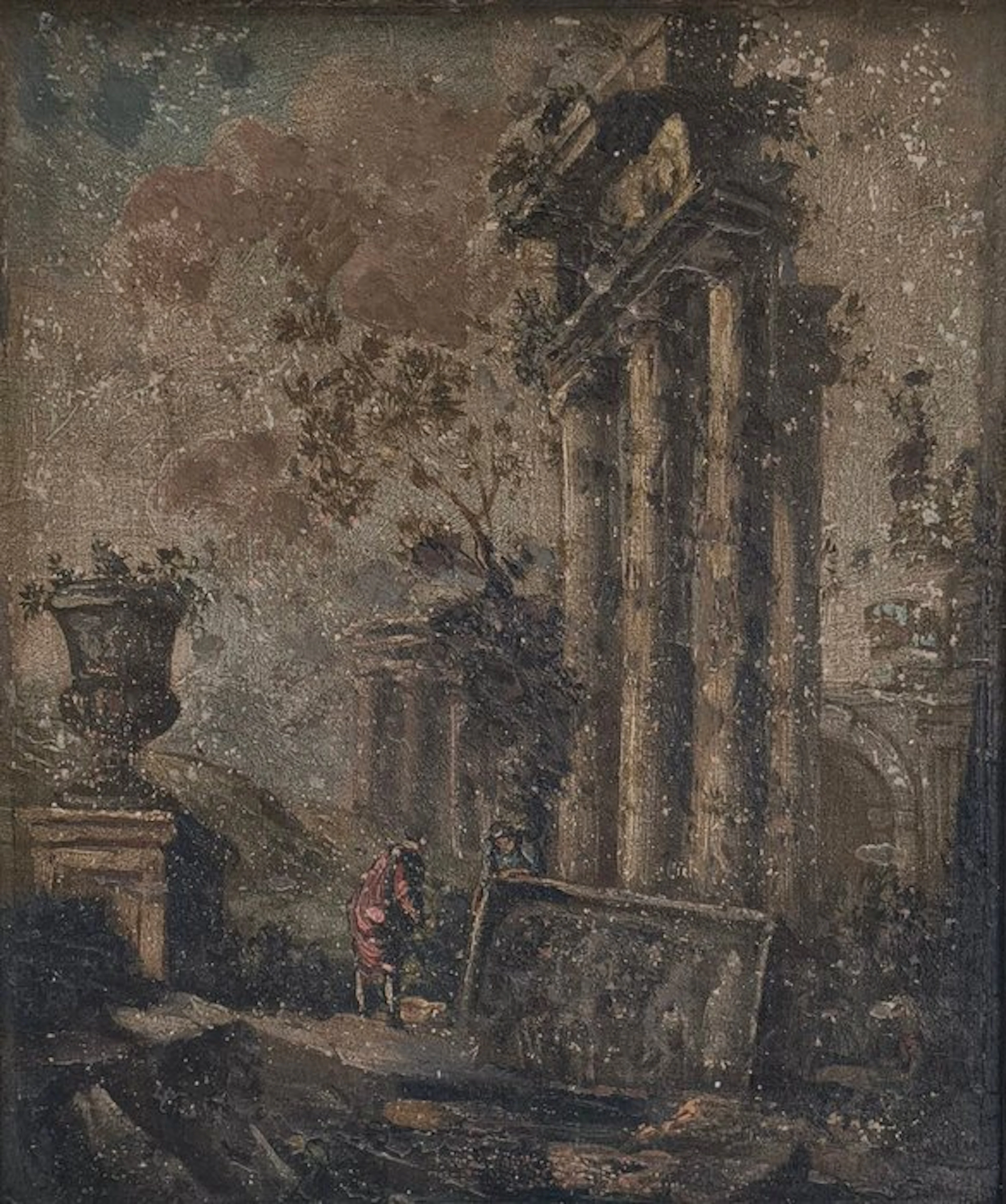 Scuola italiana (XVIII-XIX) - Capriccio Architettonico...