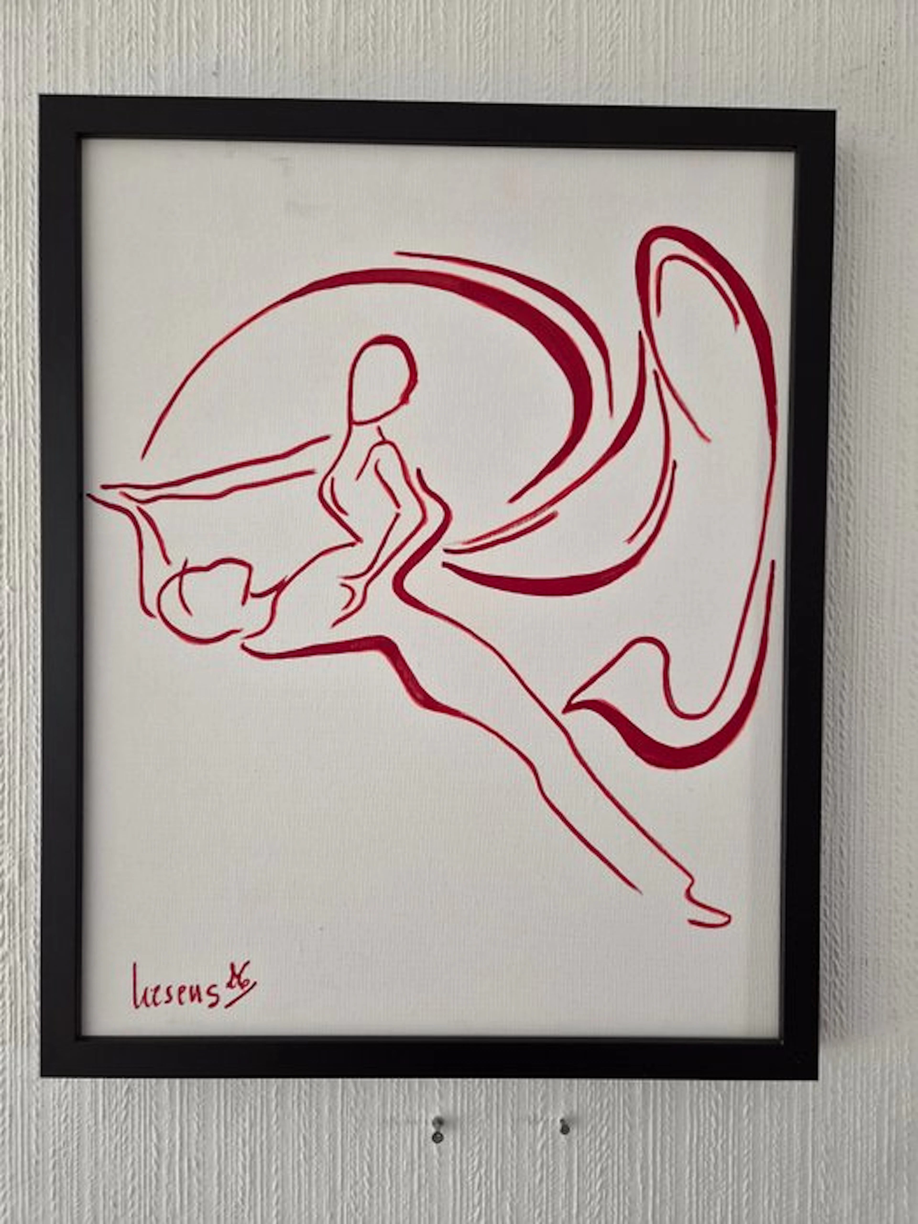 Liesens - Dance me tot the end of Love (handpainted on canvas) met lijst