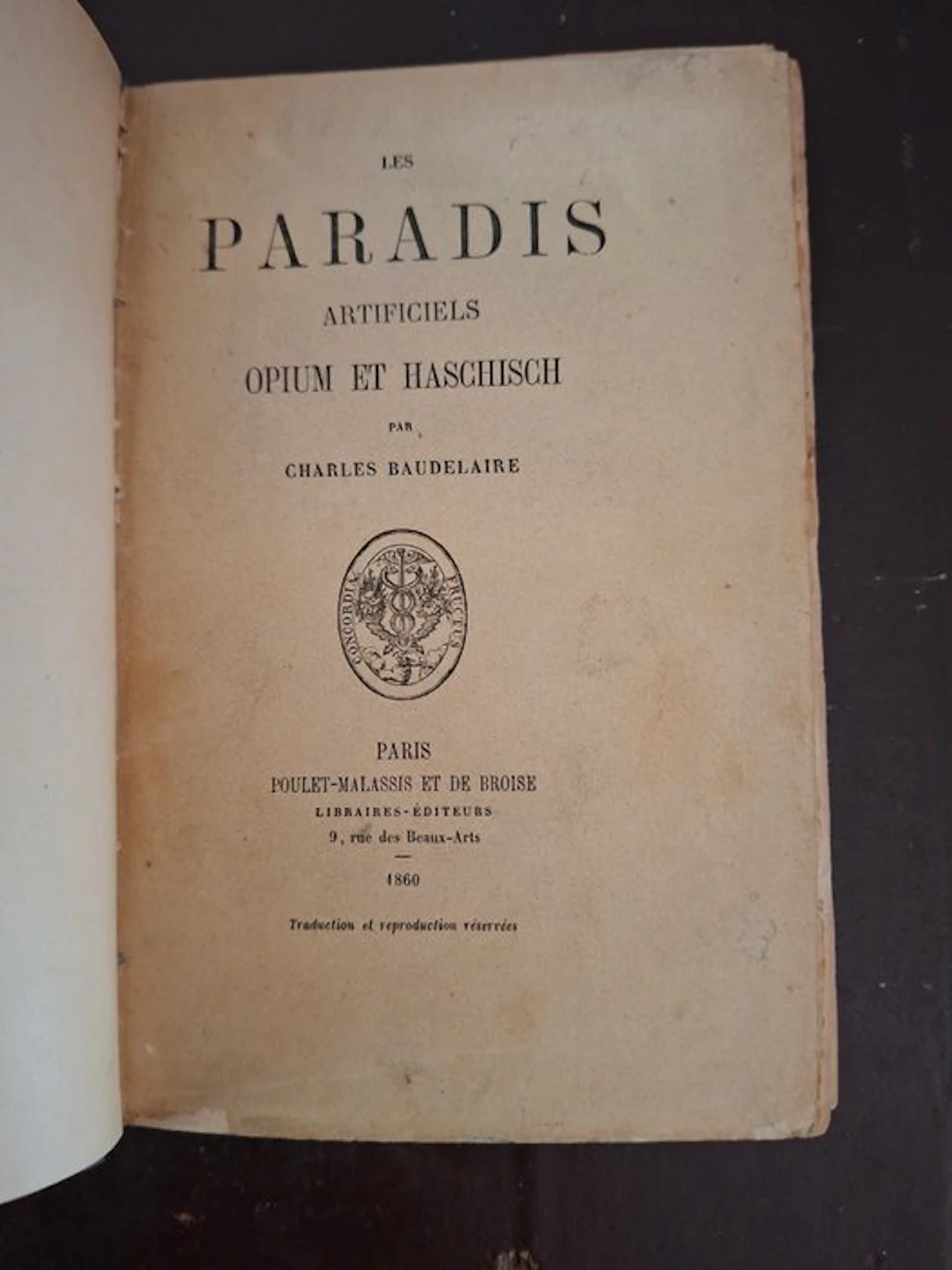 Charles Baudelaire - Les Paradis Artificiels. Opium et Haschisch - 1860