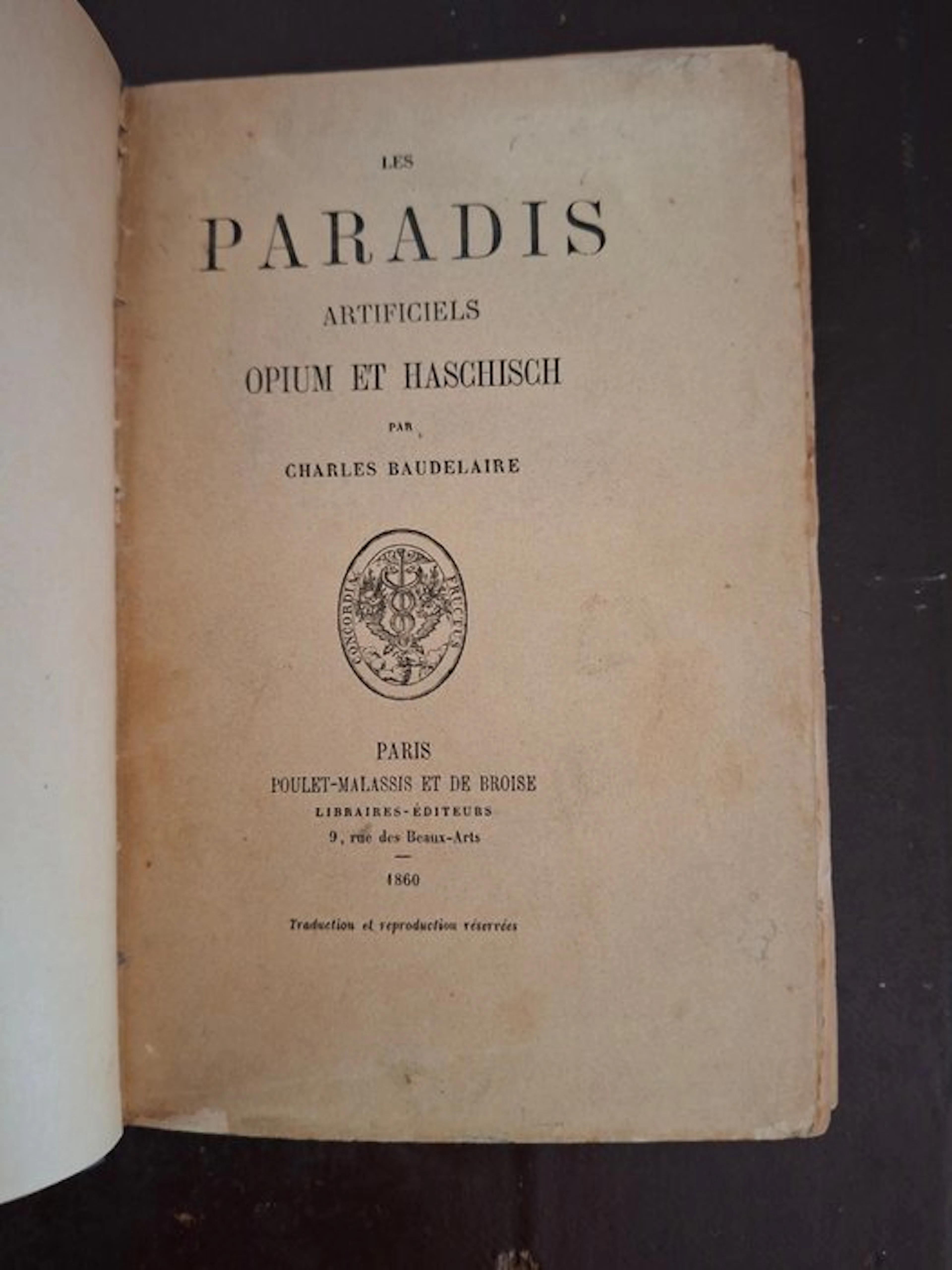 Charles Baudelaire - Les Paradis Artificiels. Opium et Haschisch - 1860