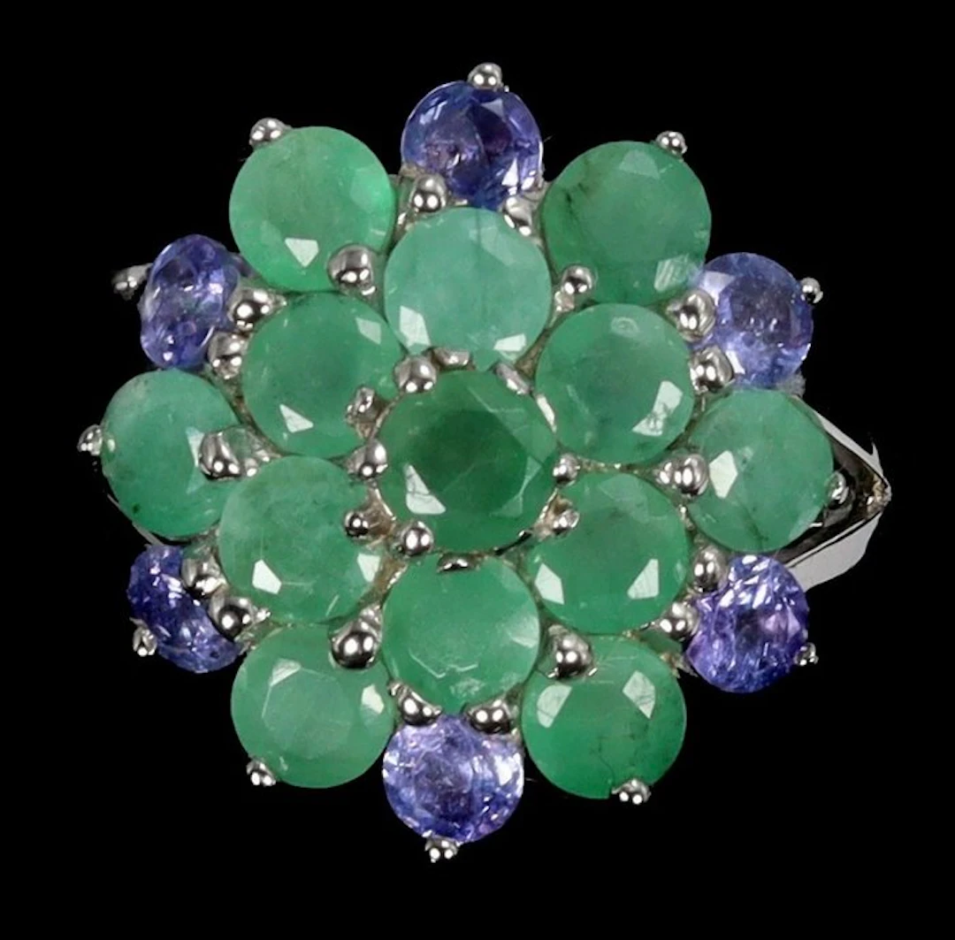 No reserve price - Ring 14K White Gold Plated 925 Sterling Silver - 0.00ct