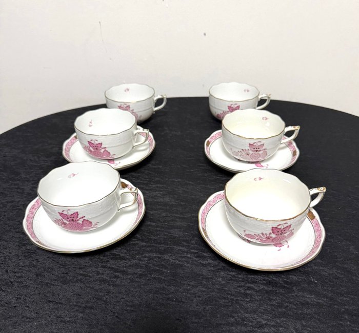 Herend - Table service (6) - Porcelain - Apponyi raspberry