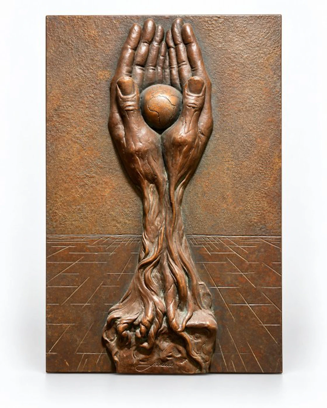 Lorenzo Quinn (1966) - Sculpture, El Árbol de la Vida - 37 cm - Resin, Bronze