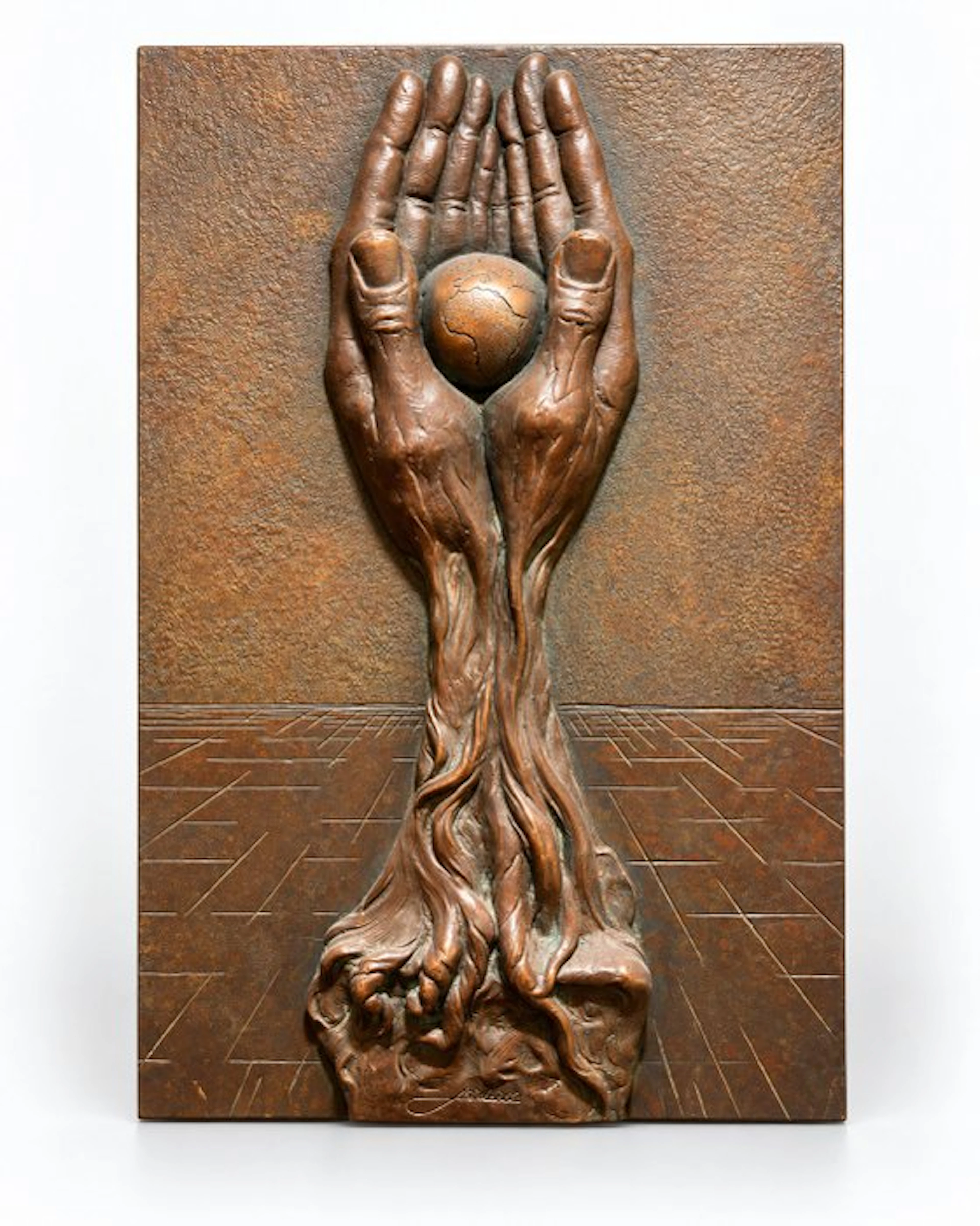 Lorenzo Quinn (1966) - Sculpture, El Árbol de la Vida - 37 cm - Resin, Bronze