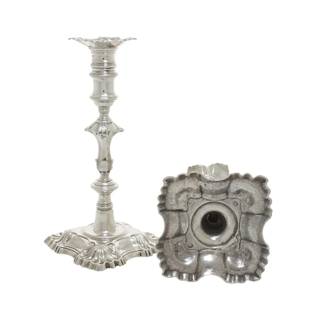 John Priest (1752) and John Lampfert (1755) - Candlestick (2) - .925 silver