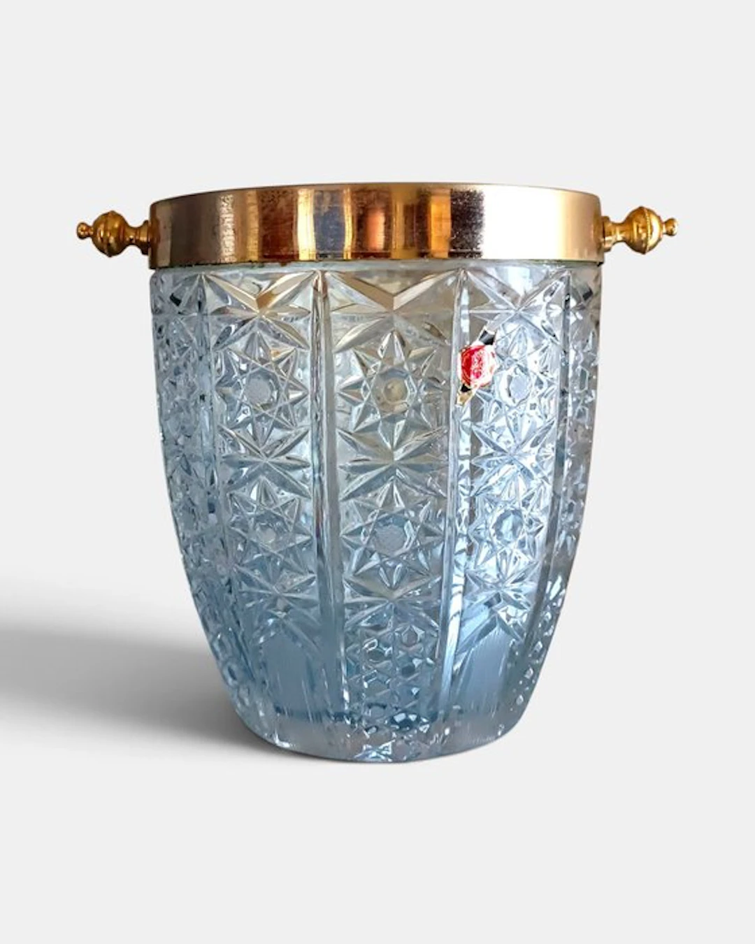 vetreria italiana - Ice bucket - Crystal, Brass - Crystal bucket 3700g