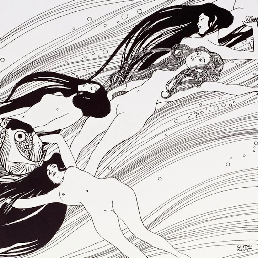 Gustav Klimt (1862-1918) - “Fish blood 1898”. Gesigneerd in de plaat.