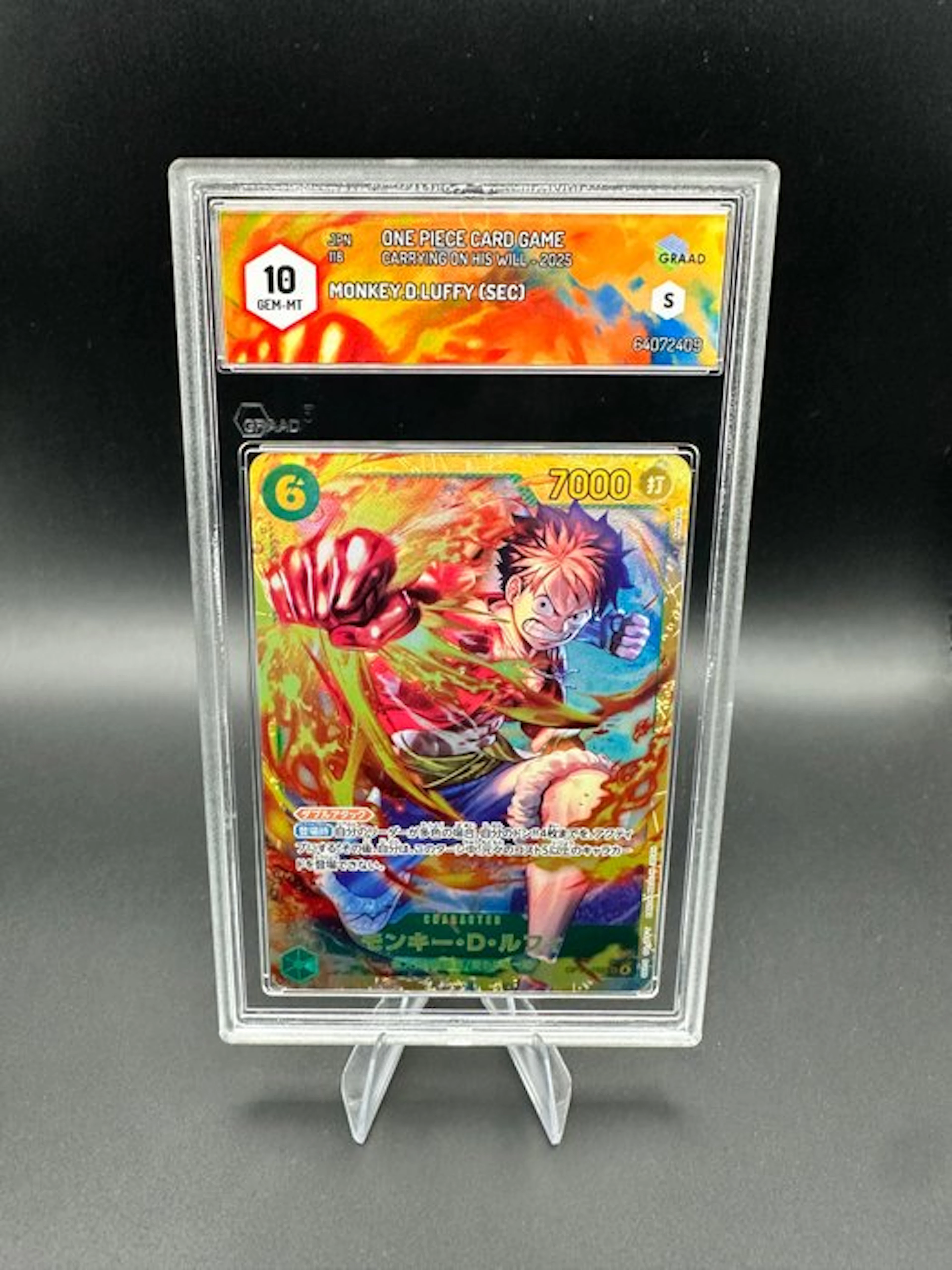 One Piece - 1 Graded card - Monkey D