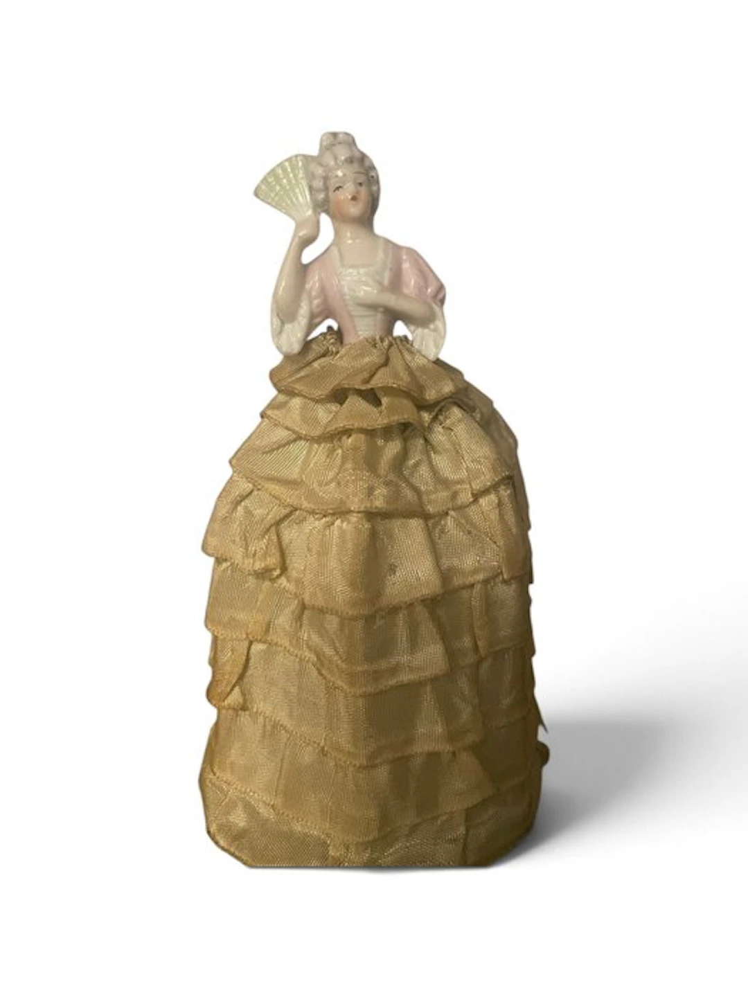 Figurine - Porcelain half-doll pincushion (pincushion doll) - Porcelain