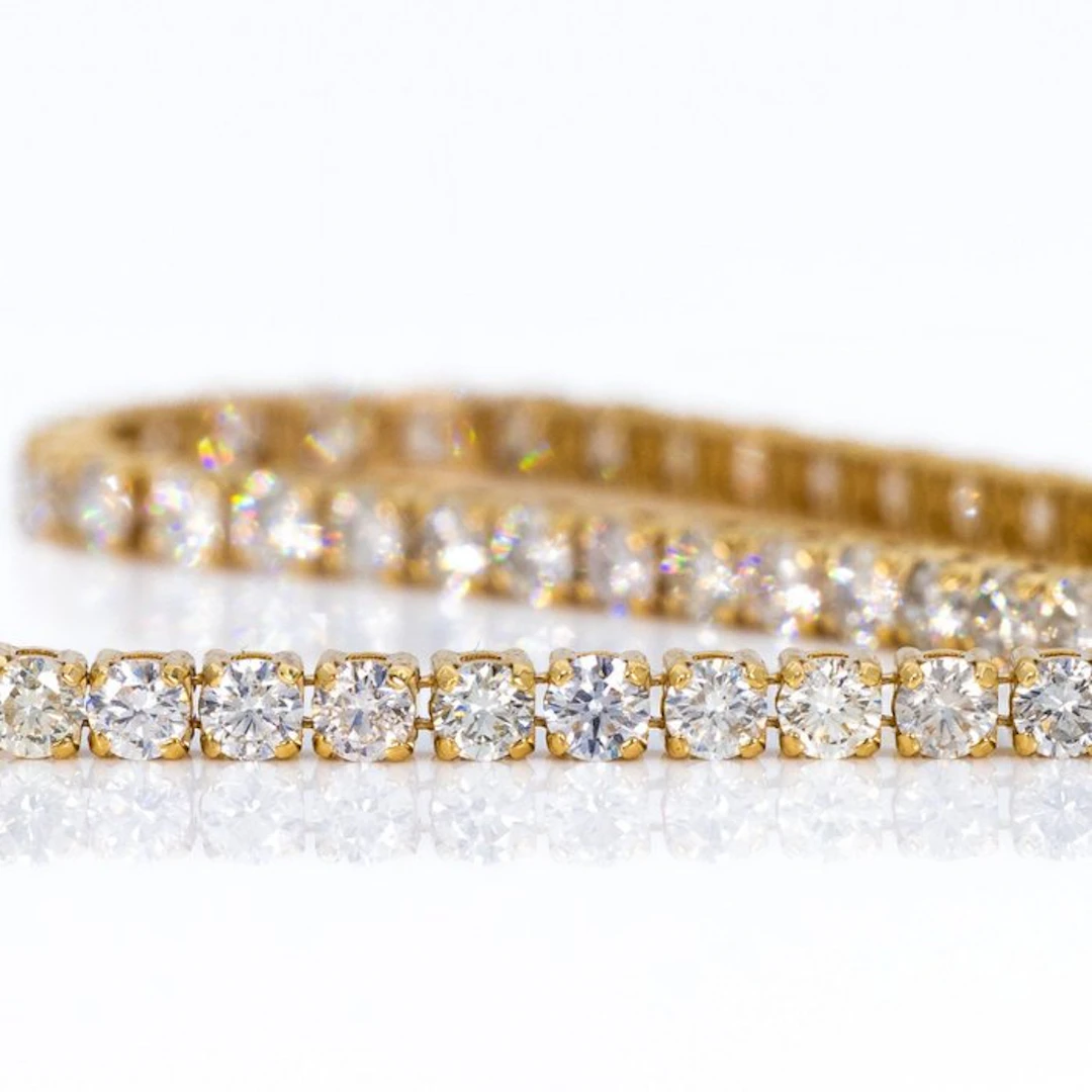 No reserve price - Bracelet - 14 kt. Yellow gold - 3.91ct. tw. Diamond