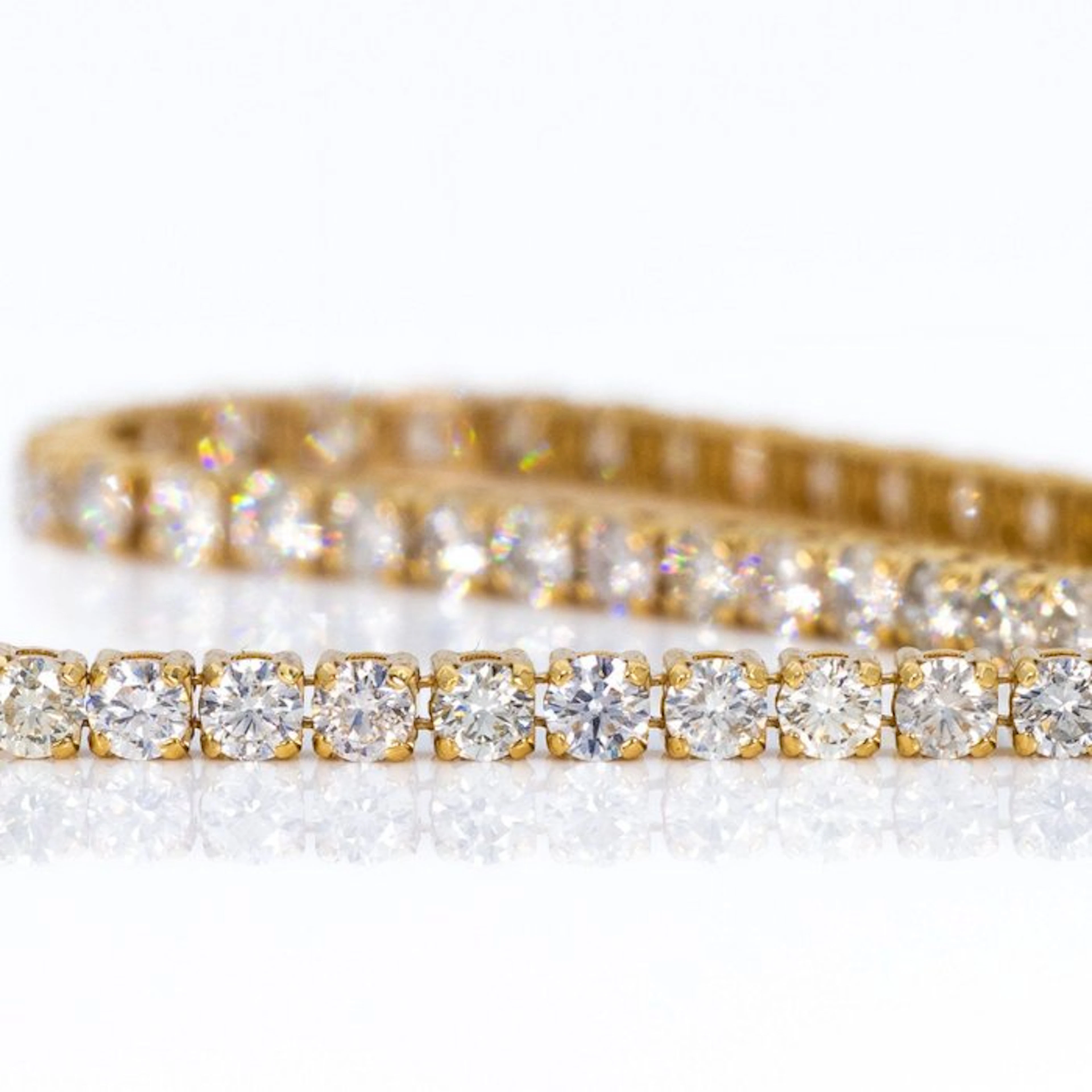 No reserve price - Bracelet - 14 kt. Yellow gold - 3.91ct. tw. Diamond