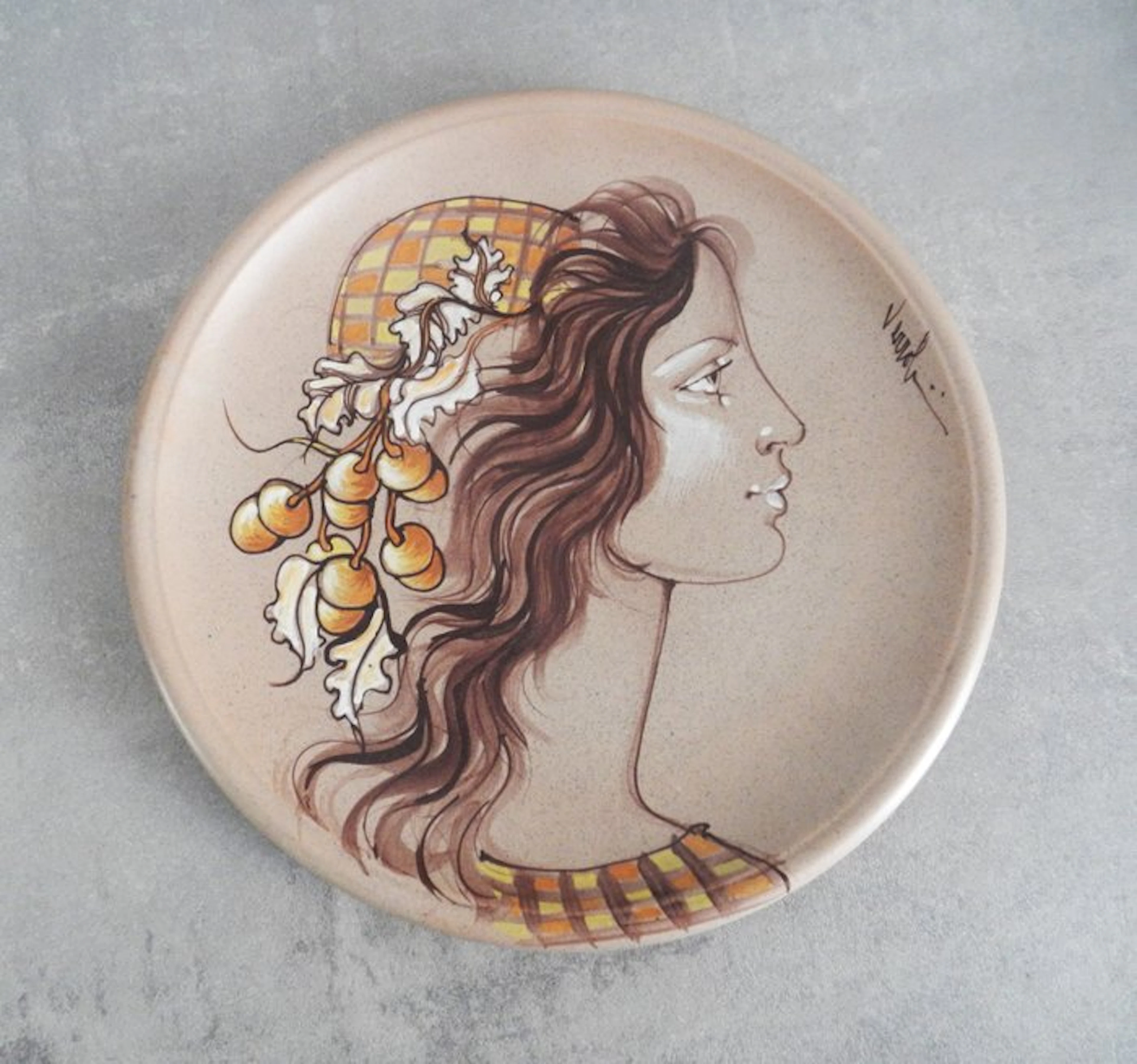 Studio Errevi - Romolo Verzolini - Dish - D. 30,5 cm - Maiolica